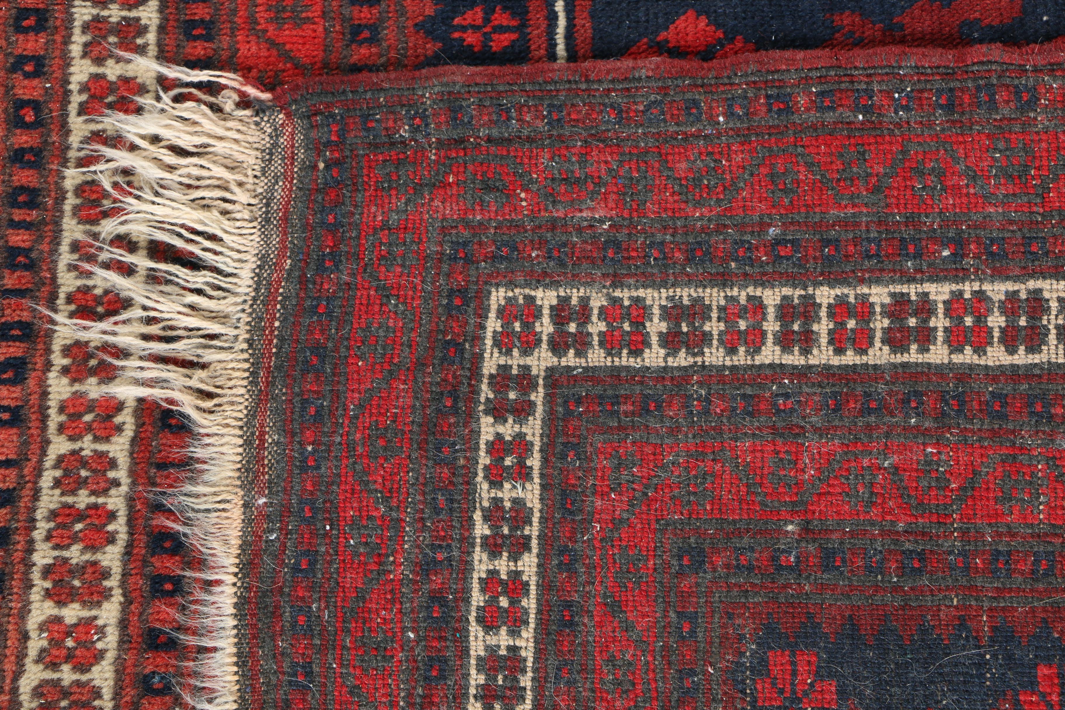 Hand-Knotted Baluch Area Rug