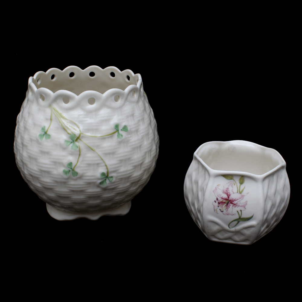 Belleek Porcelain Vases