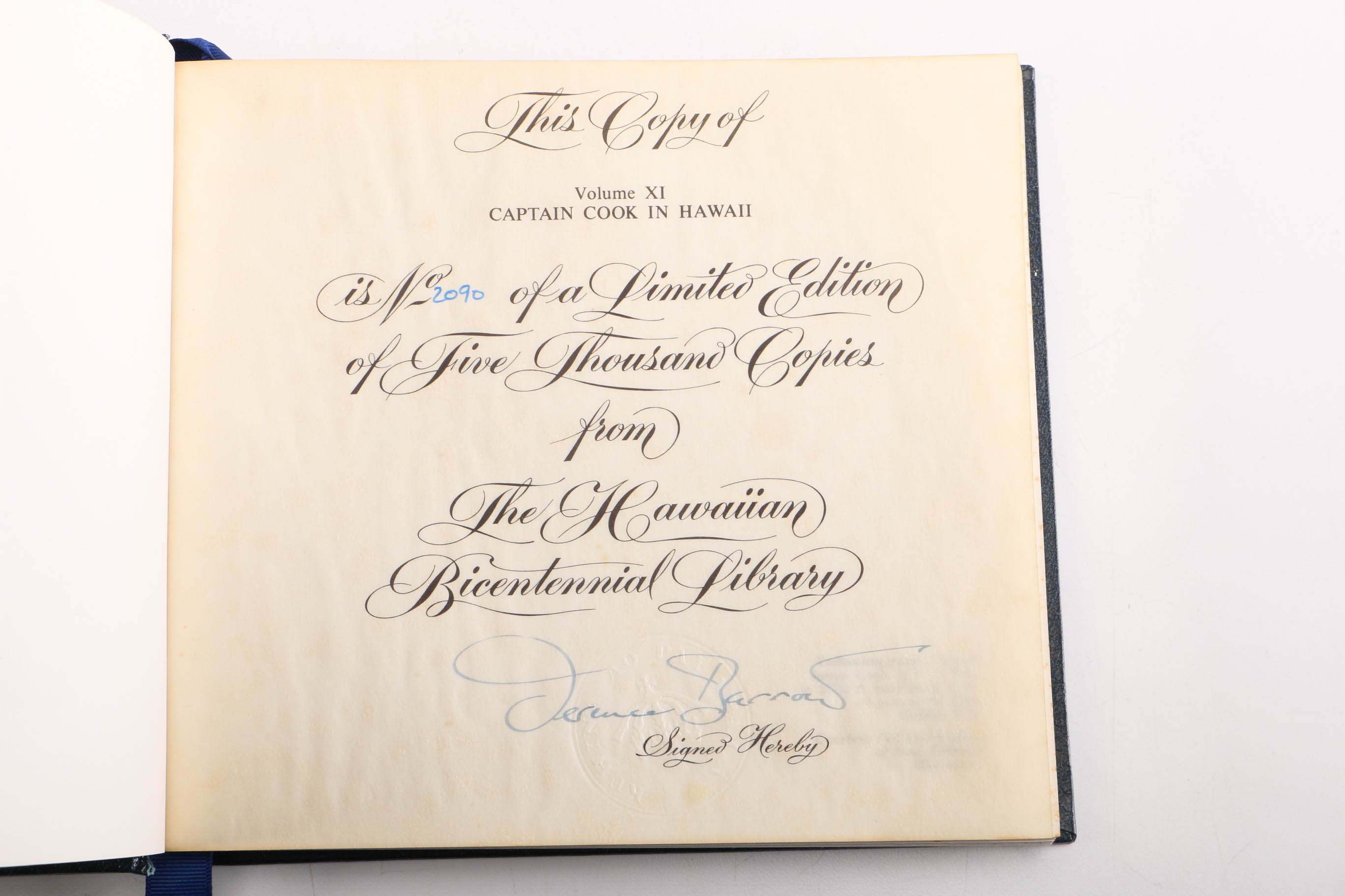 Signed and Numbered Limited Edition Books From the Hawaiian Bicentennial Library