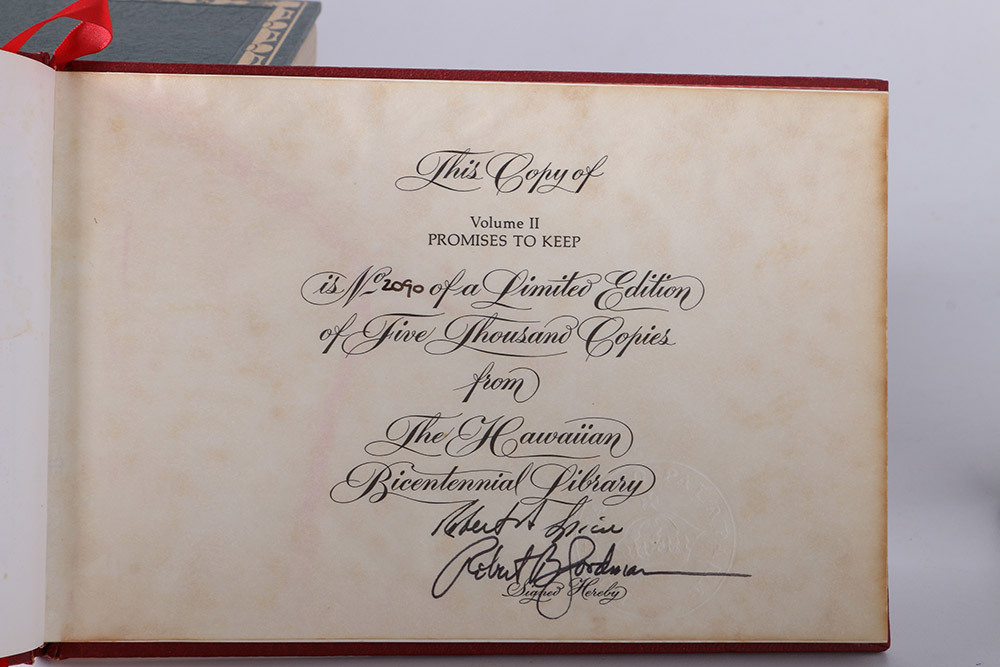 Signed and Numbered Limited Edition Books From the Hawaiian Bicentennial Library