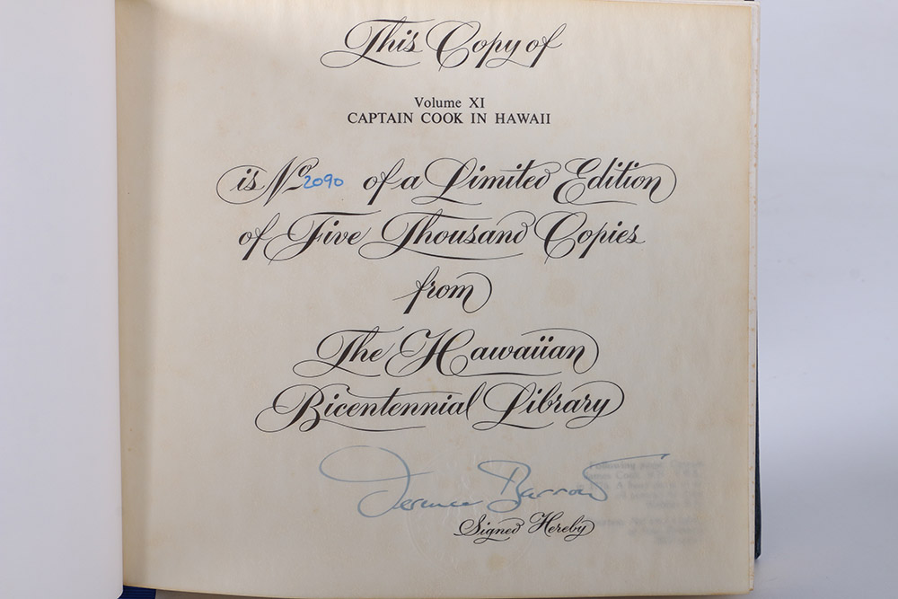 Signed and Numbered Limited Edition Books From the Hawaiian Bicentennial Library