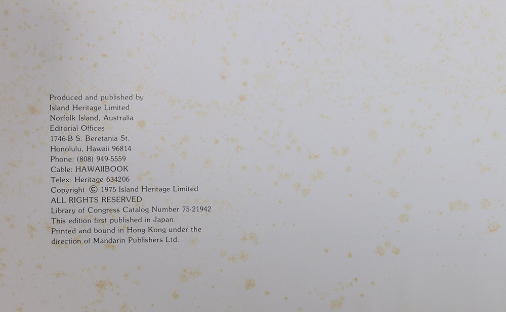 Signed and Numbered Limited Edition Books From the Hawaiian Bicentennial Library