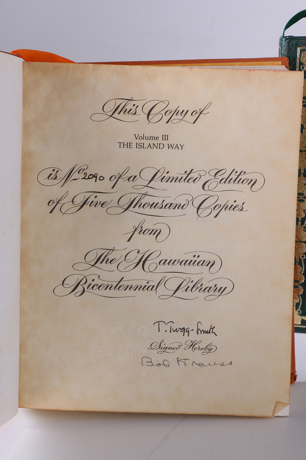Signed and Numbered Limited Edition Books From the Hawaiian Bicentennial Library