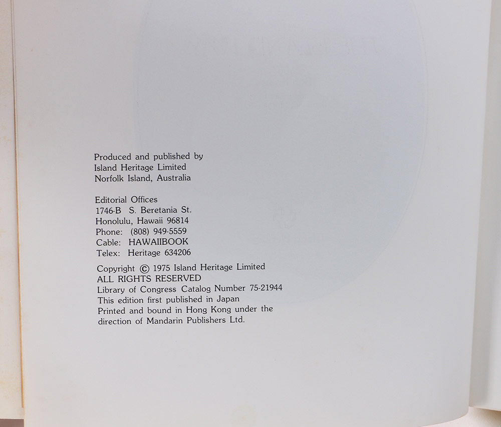 Signed and Numbered Limited Edition Books From the Hawaiian Bicentennial Library