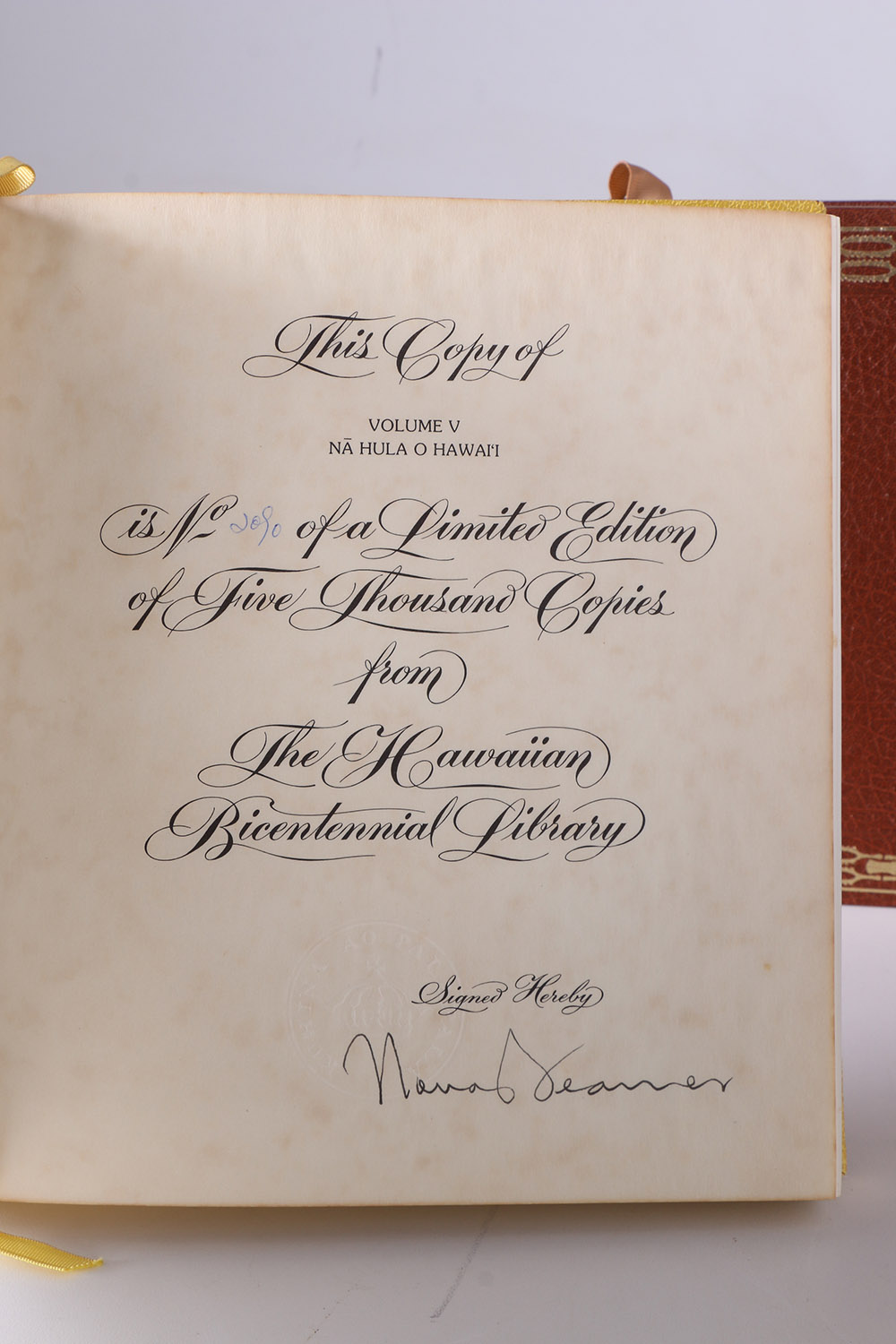 Signed and Numbered Limited Edition Books From the Hawaiian Bicentennial Library