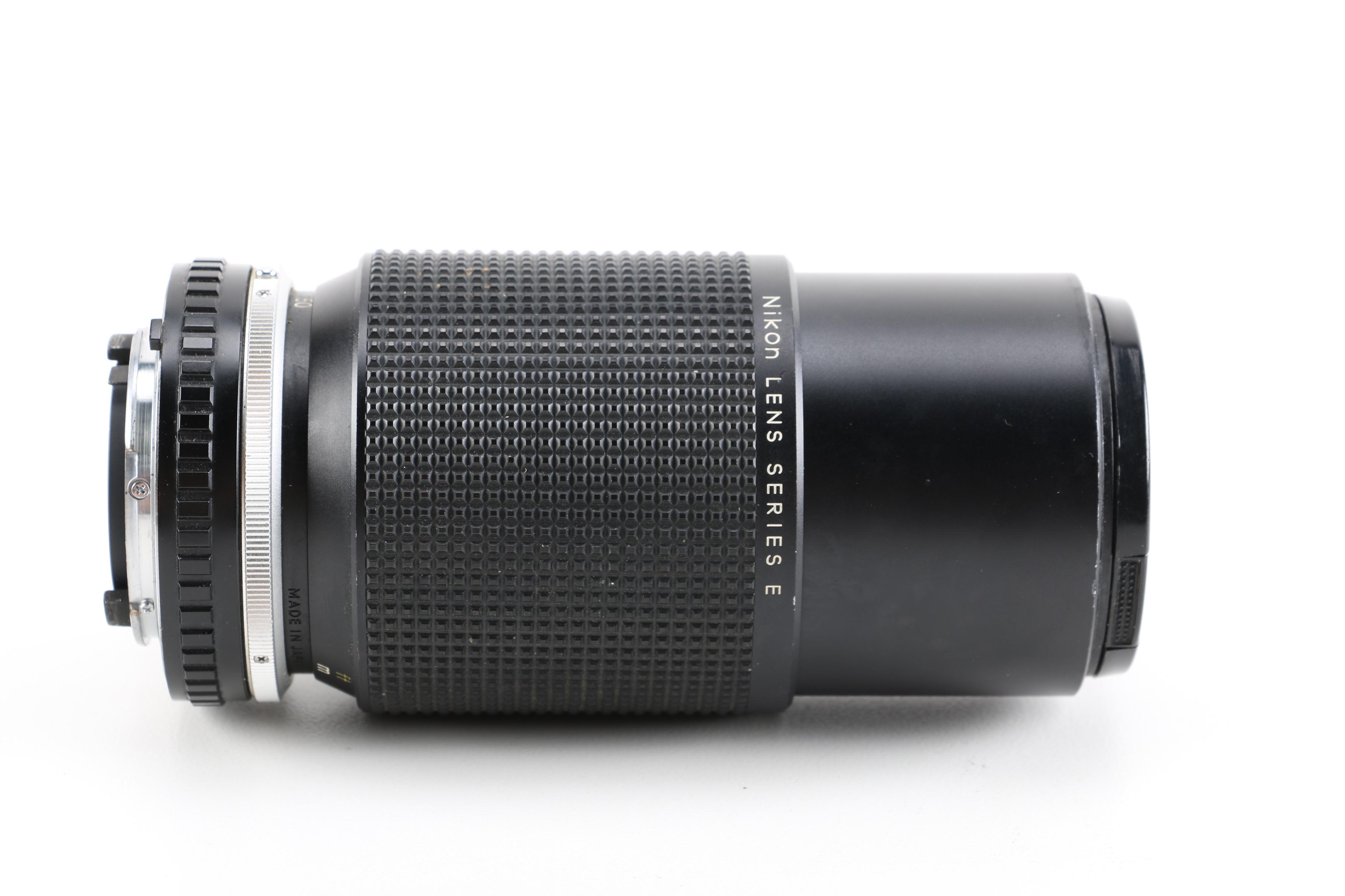 1980s Nikon EM 35mm Camera With Lens and Flash