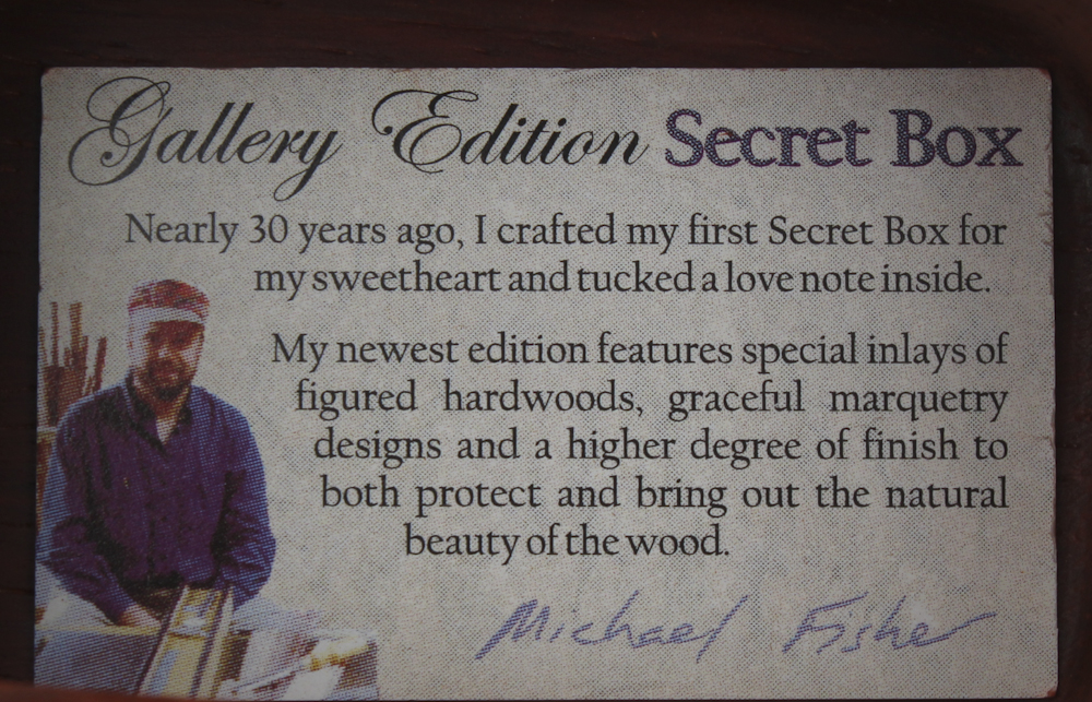 Michael Fisher Wooden Secret Box