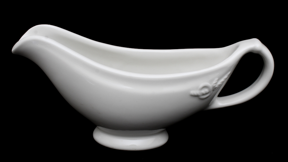 White Ceramic Serving Pieces Featuring Hall