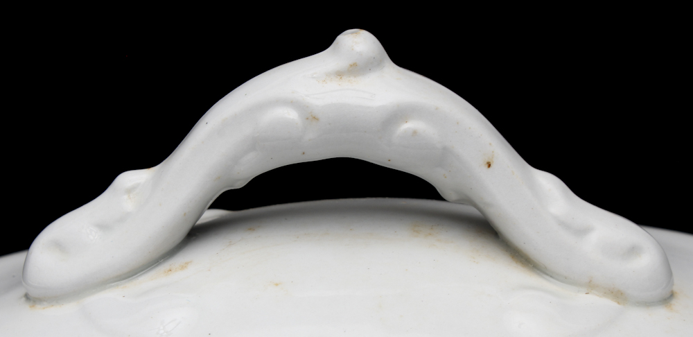 White Ceramic Serving Pieces Featuring Hall