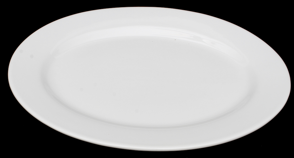 White Ceramic Serving Pieces Featuring Hall