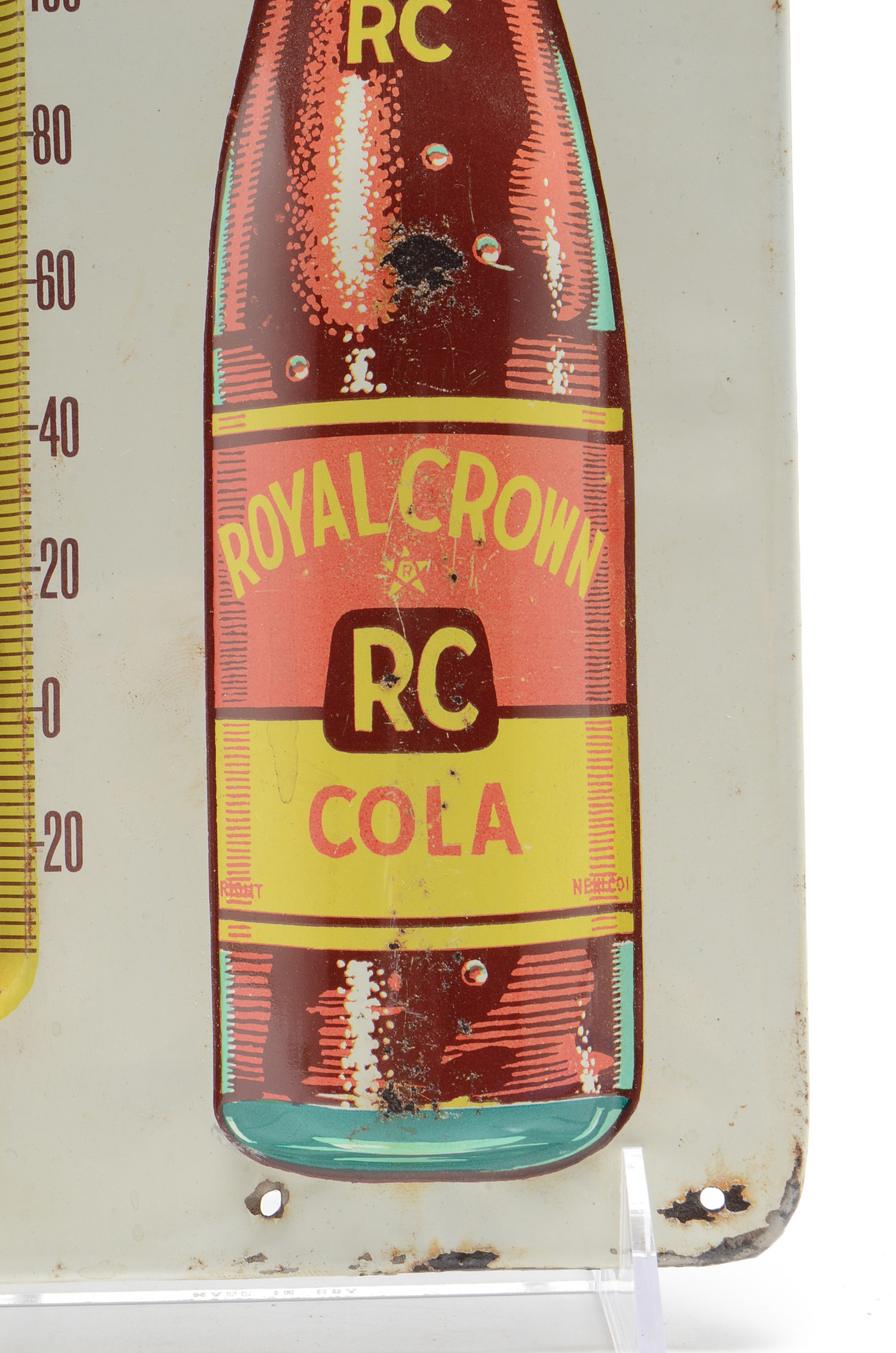 Vintage Royal Crown Cola Thermometer Signs