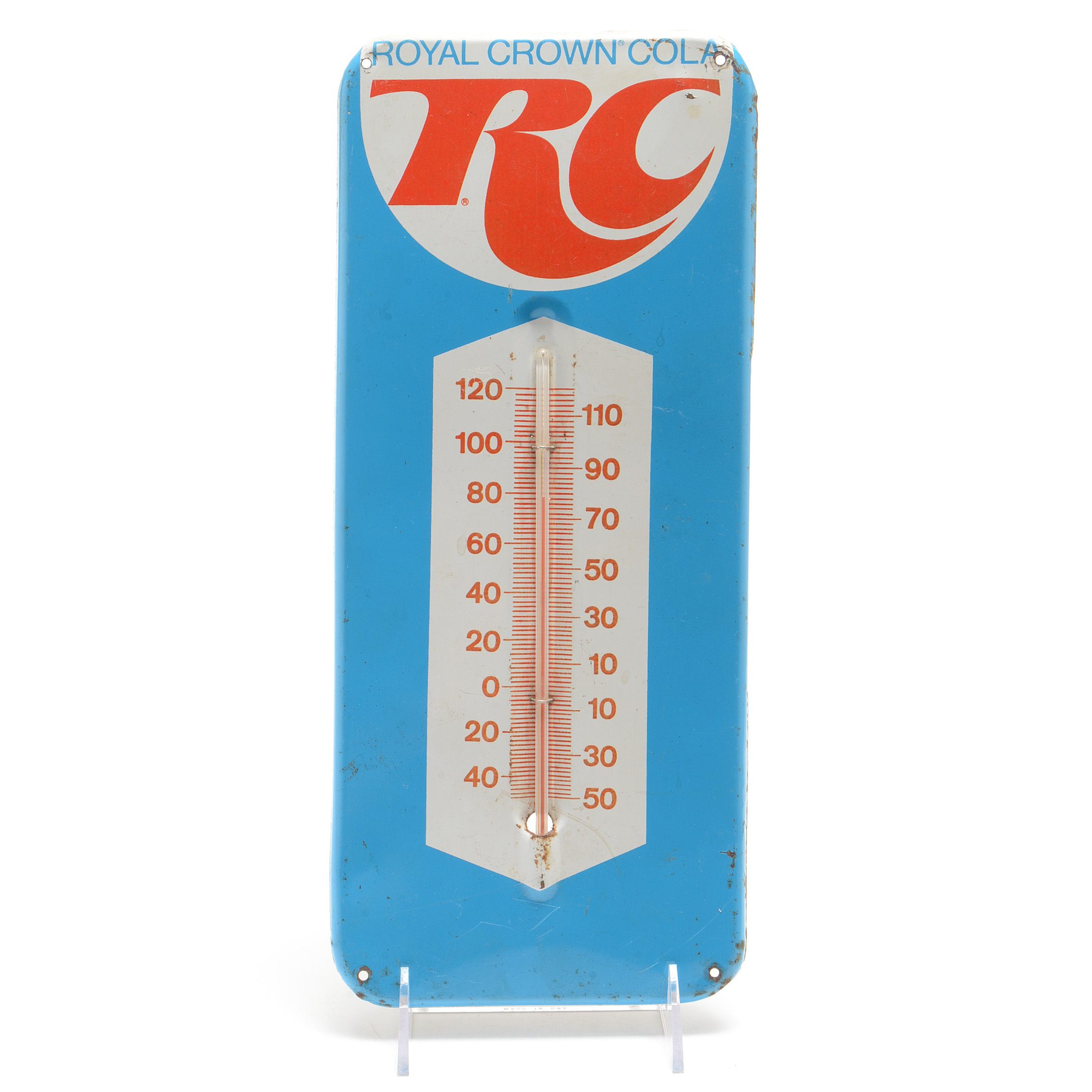 Vintage Royal Crown Cola Thermometer Signs