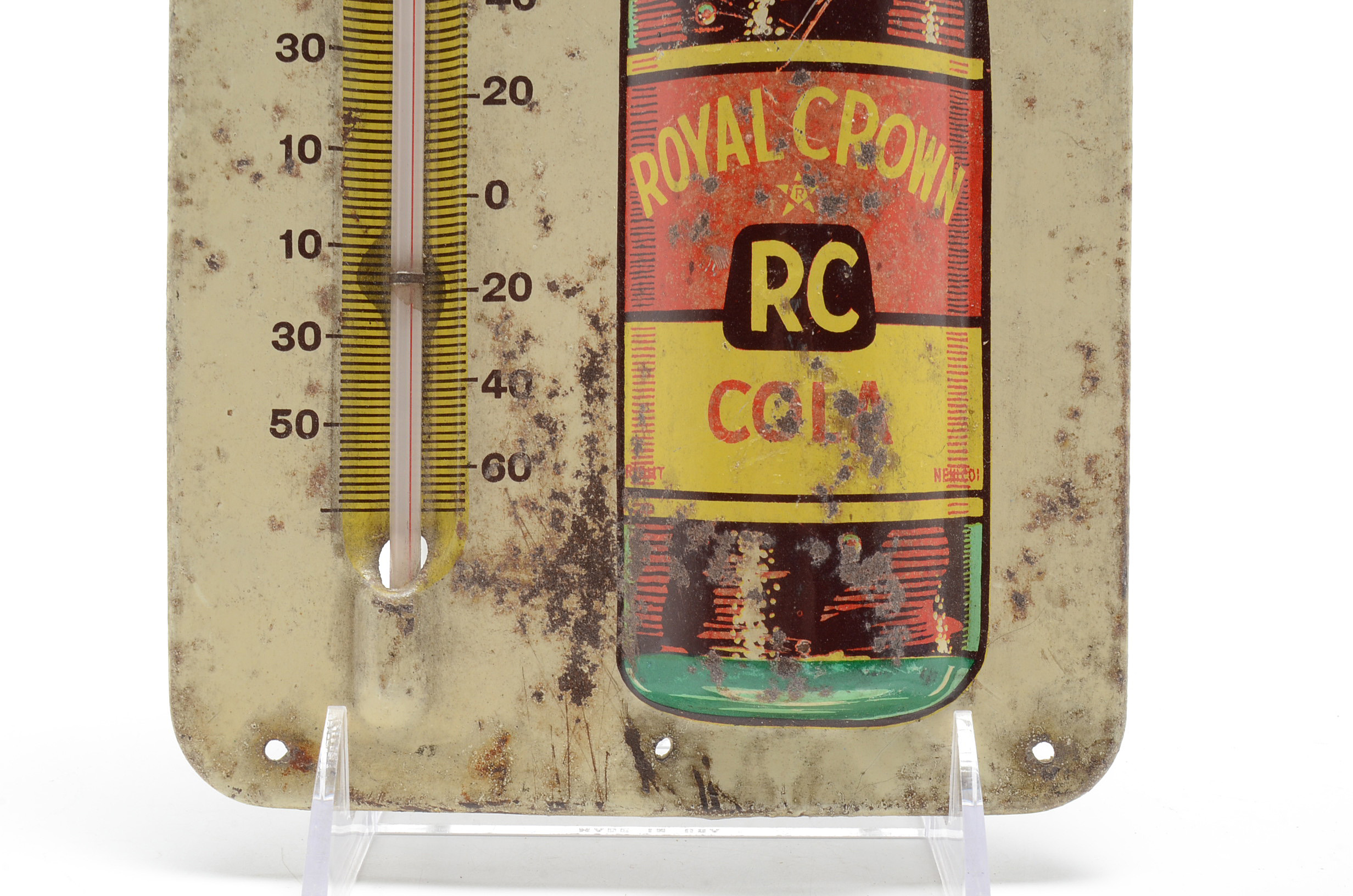 Vintage Royal Crown Cola Thermometer Signs