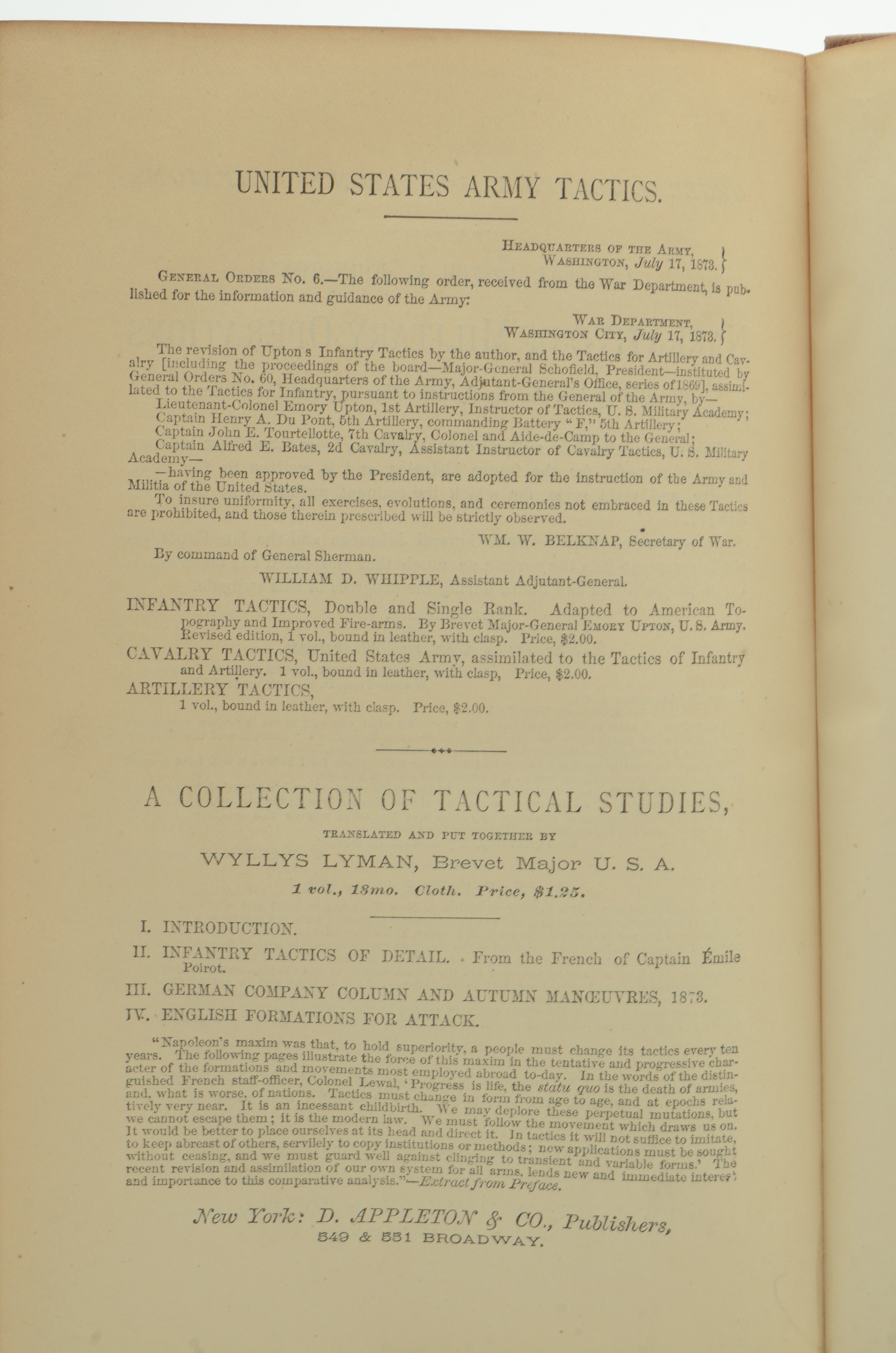 1875 "Memoirs of General Sherman" Two Volume Set