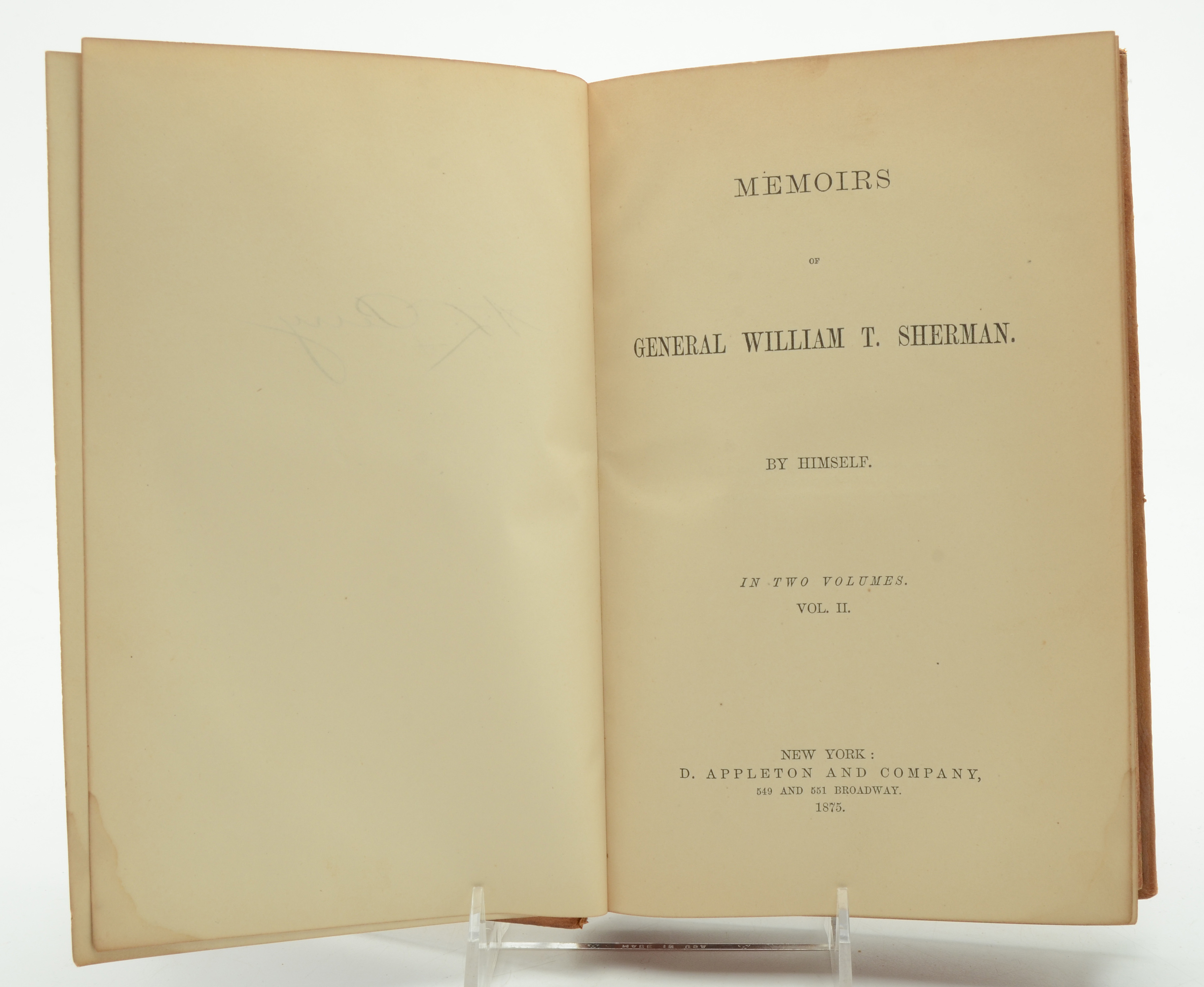 1875 "Memoirs of General Sherman" Two Volume Set