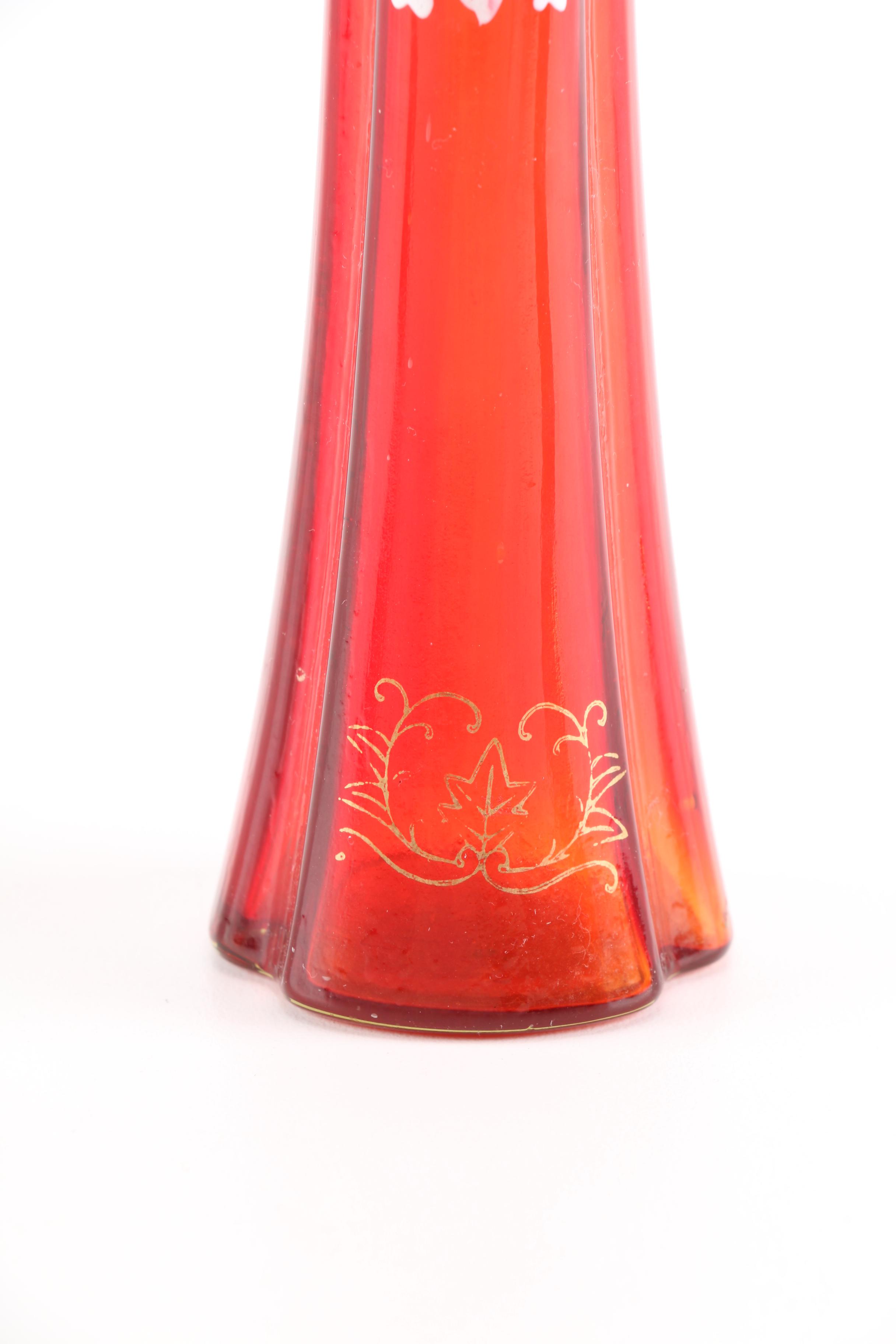 Red Glass Vases