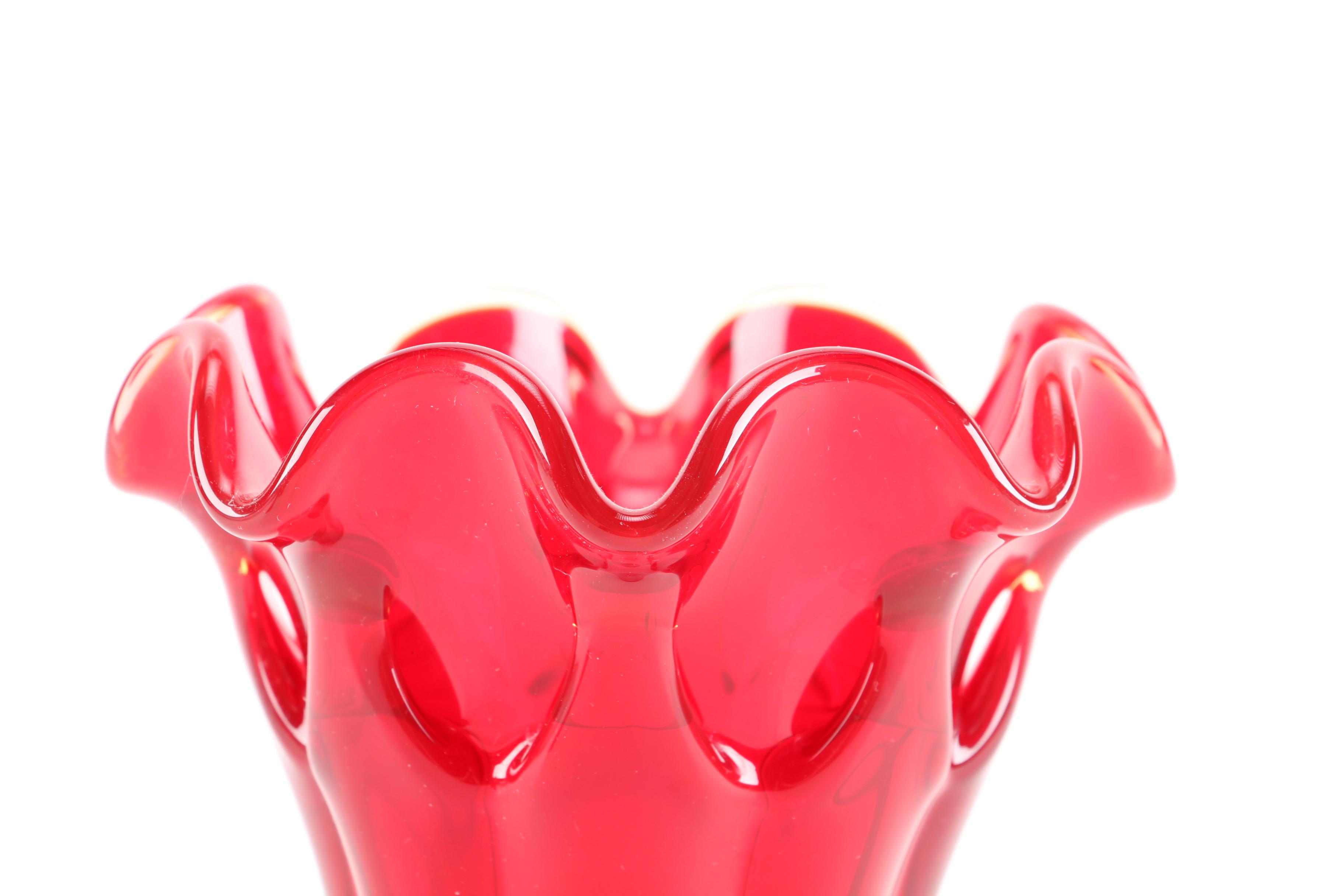 Red Glass Vases