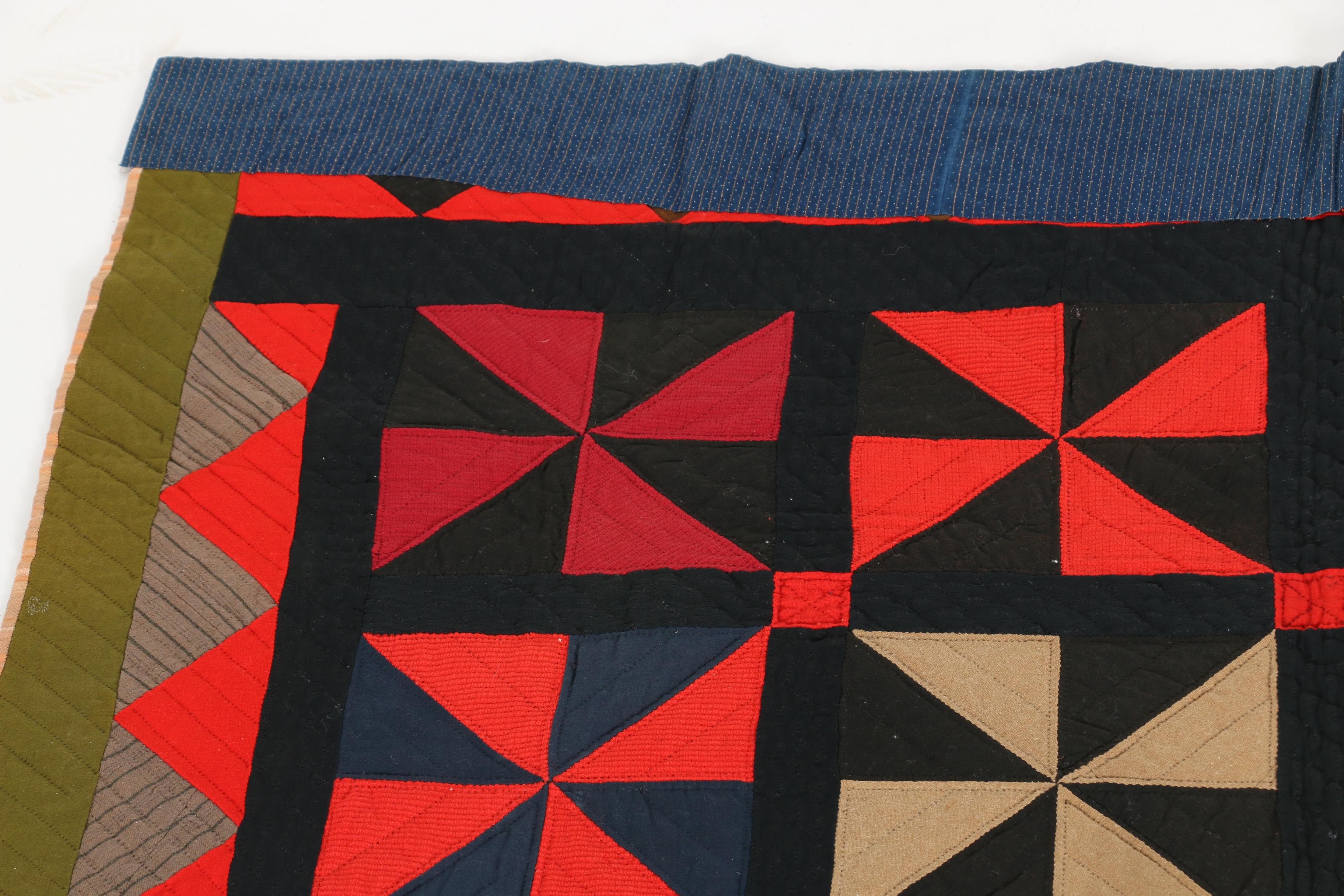 Handmade Pinwheel Pattern Quilt