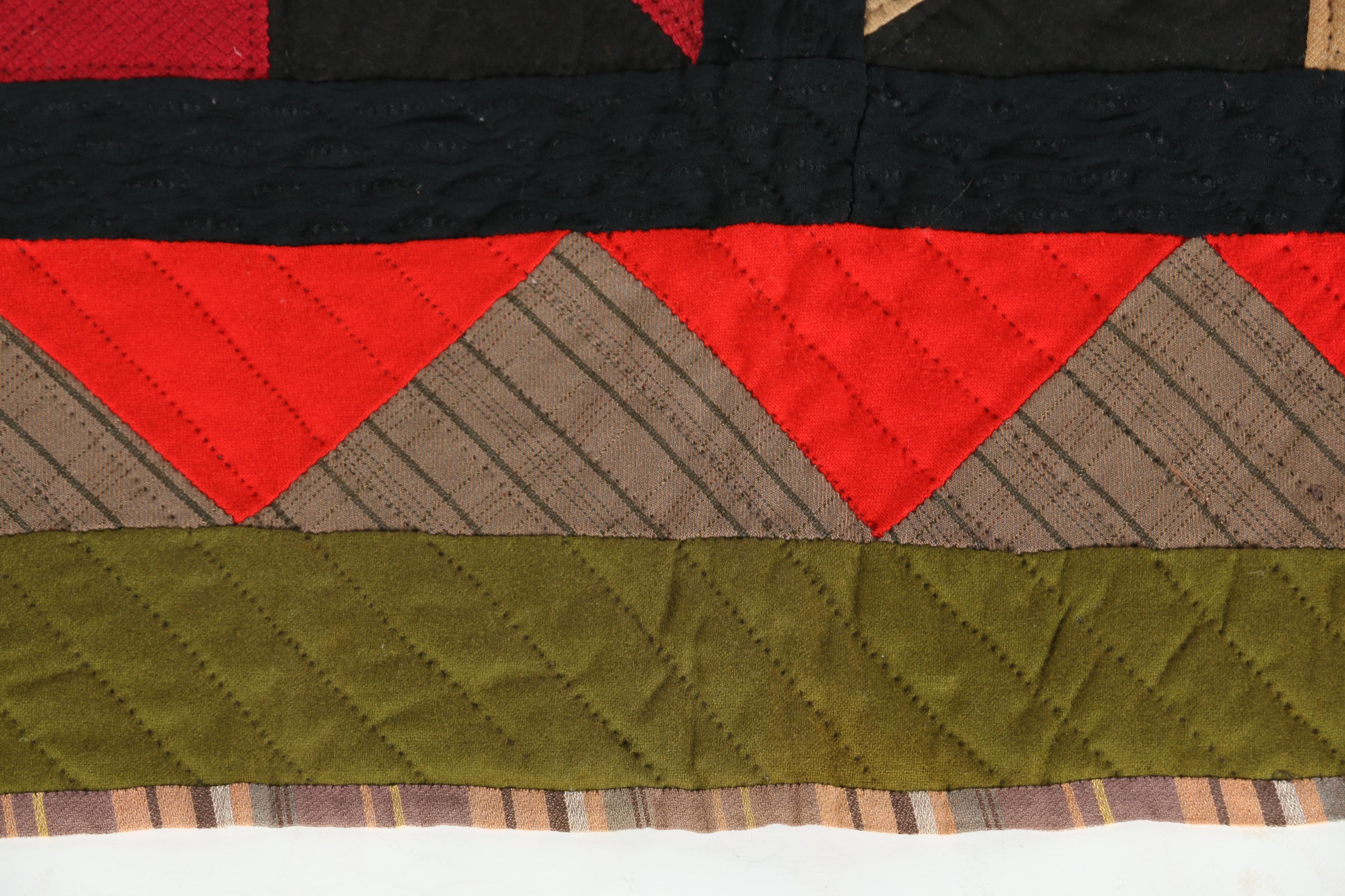 Handmade Pinwheel Pattern Quilt