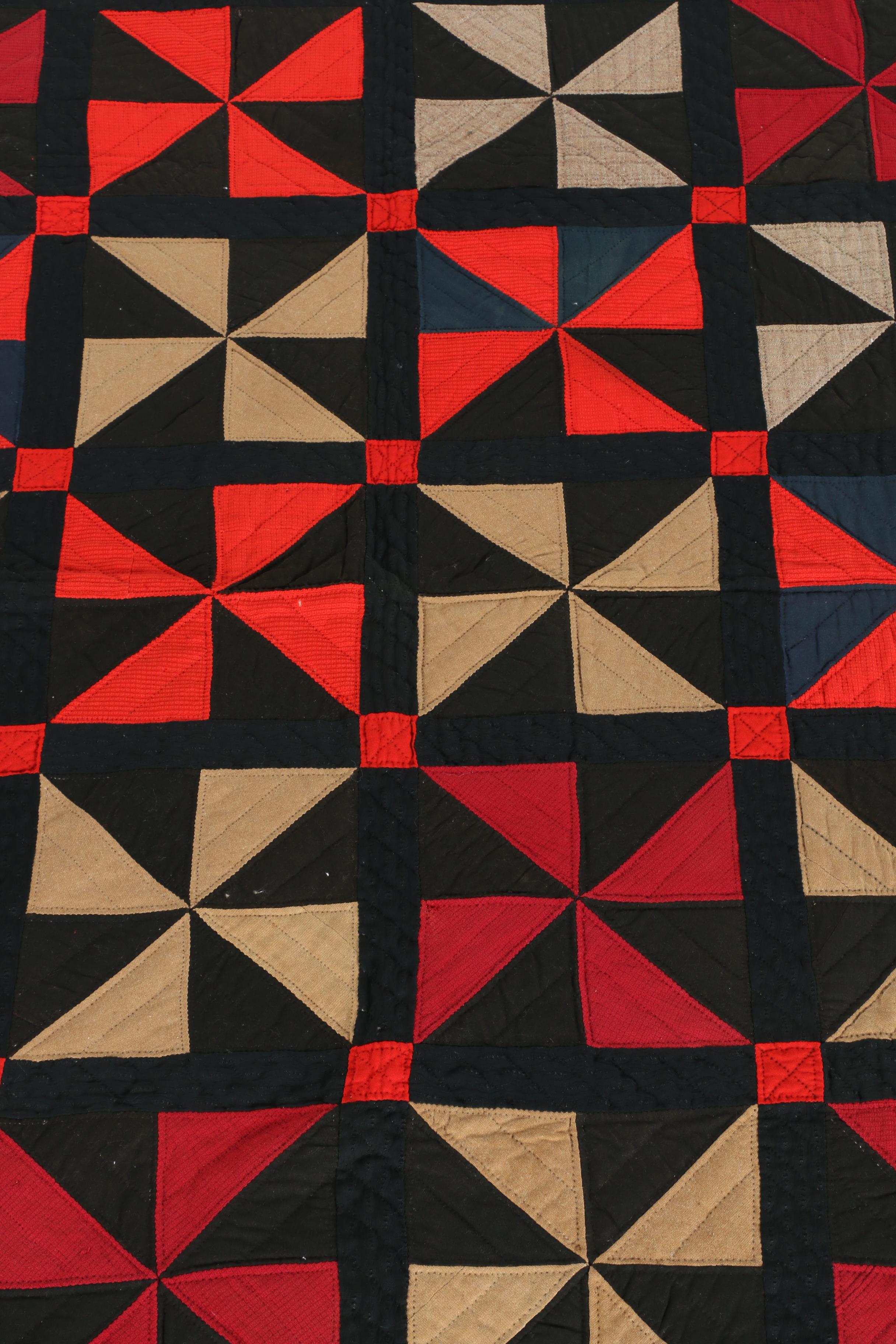 Handmade Pinwheel Pattern Quilt