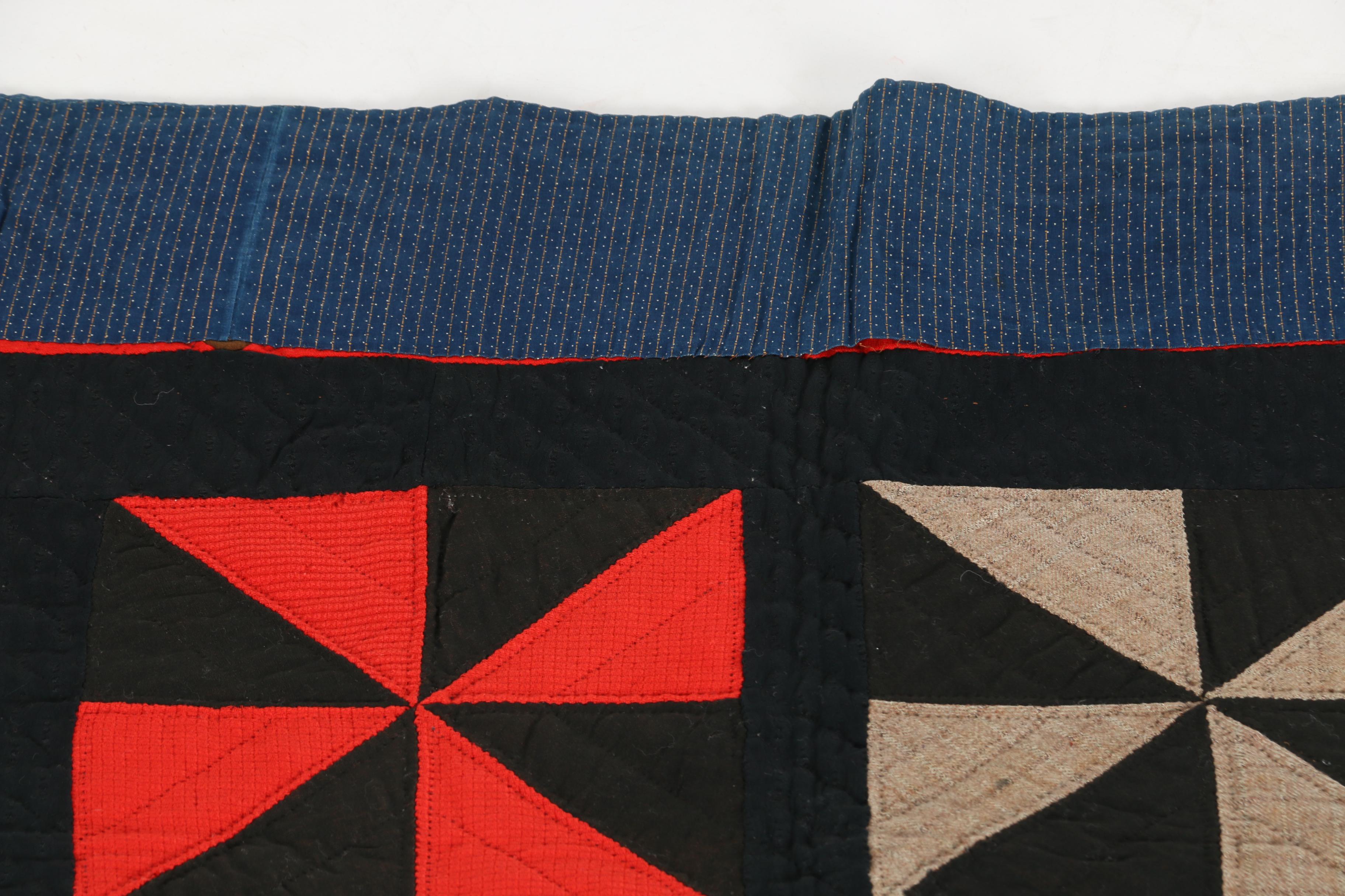 Handmade Pinwheel Pattern Quilt