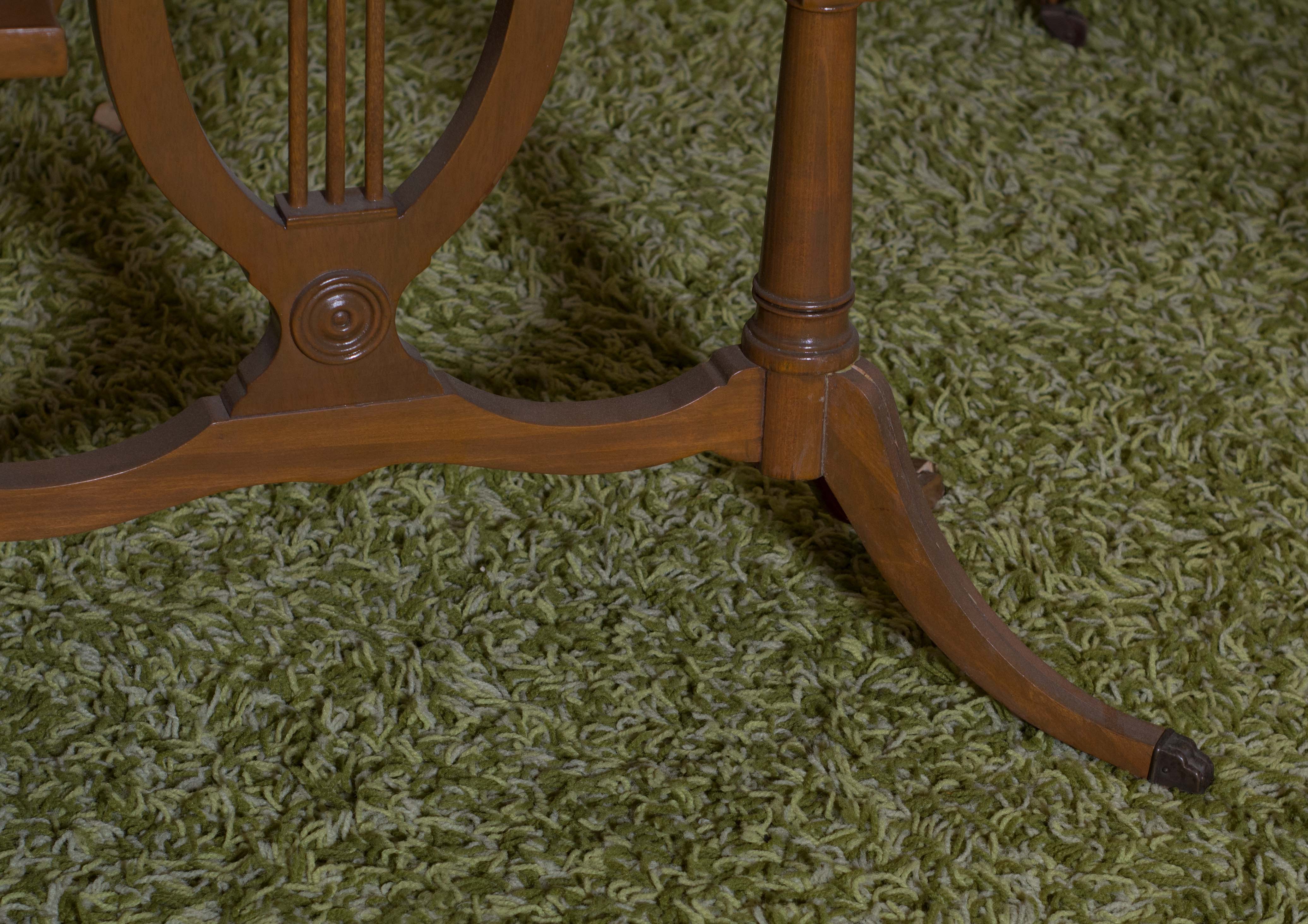 Duncan Phyfe Style Three Tier Lyre Harp Table