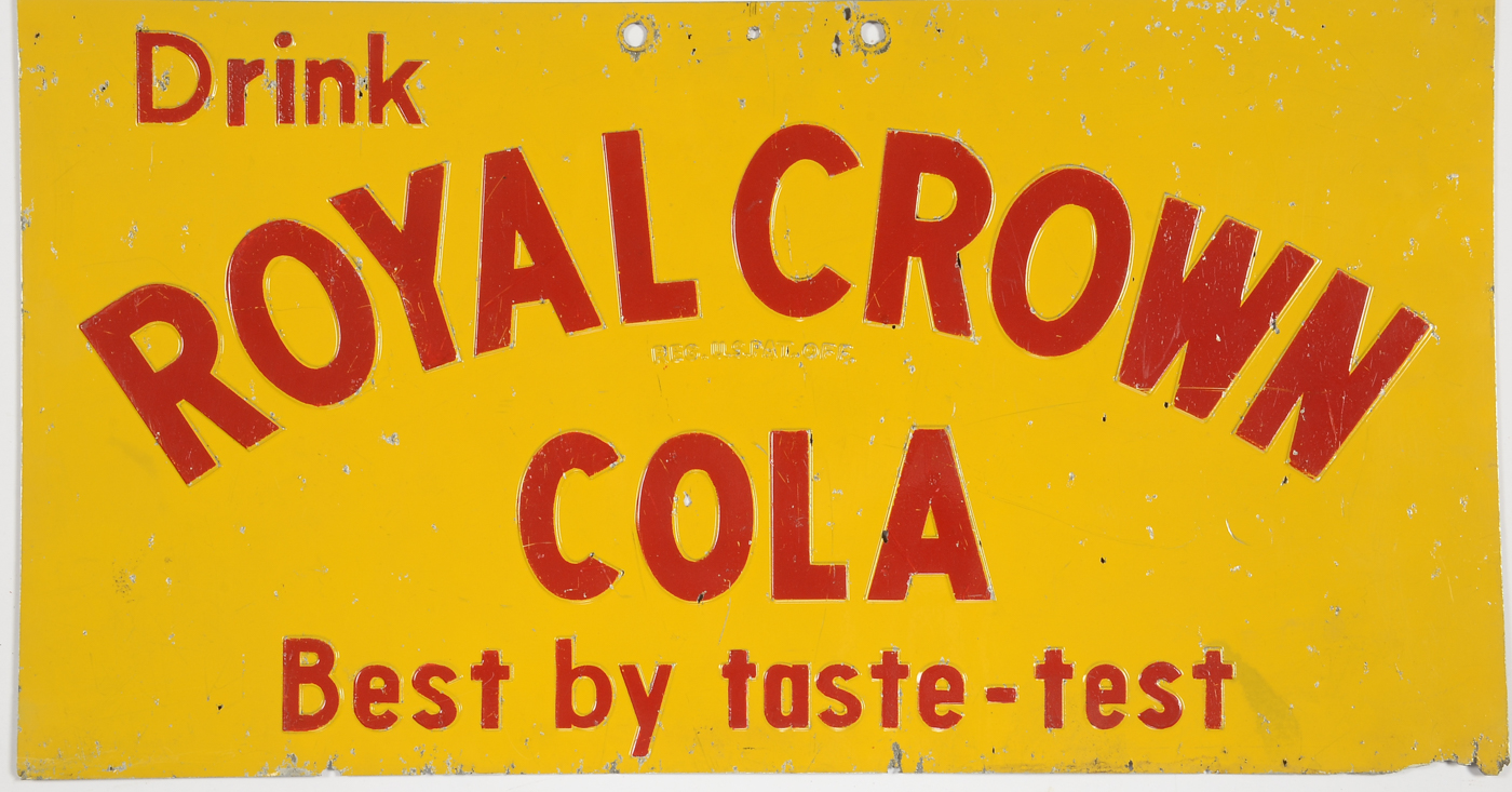 Vintage Royal Crown Metal Sign and Thermometer