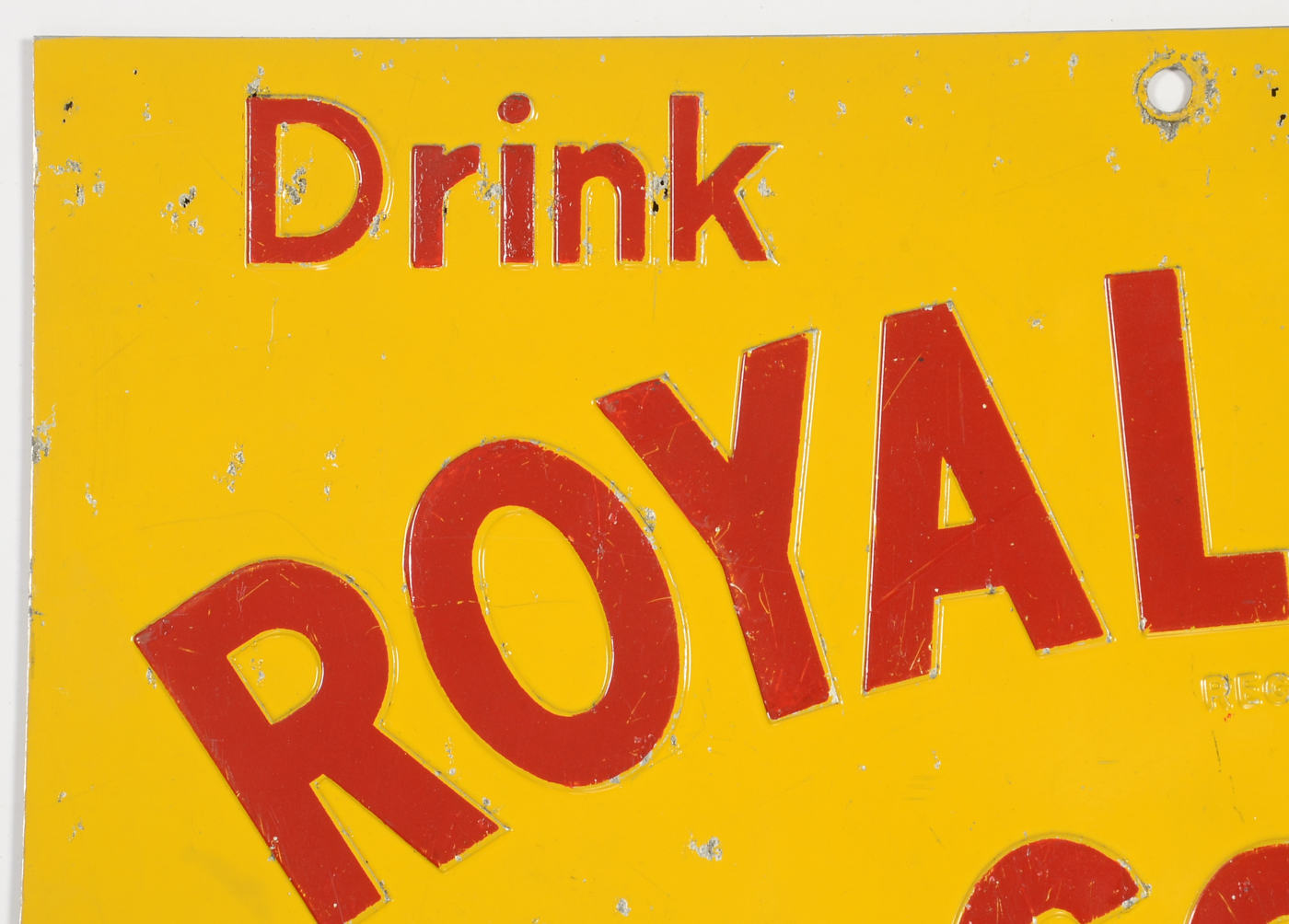 Vintage Royal Crown Metal Sign and Thermometer