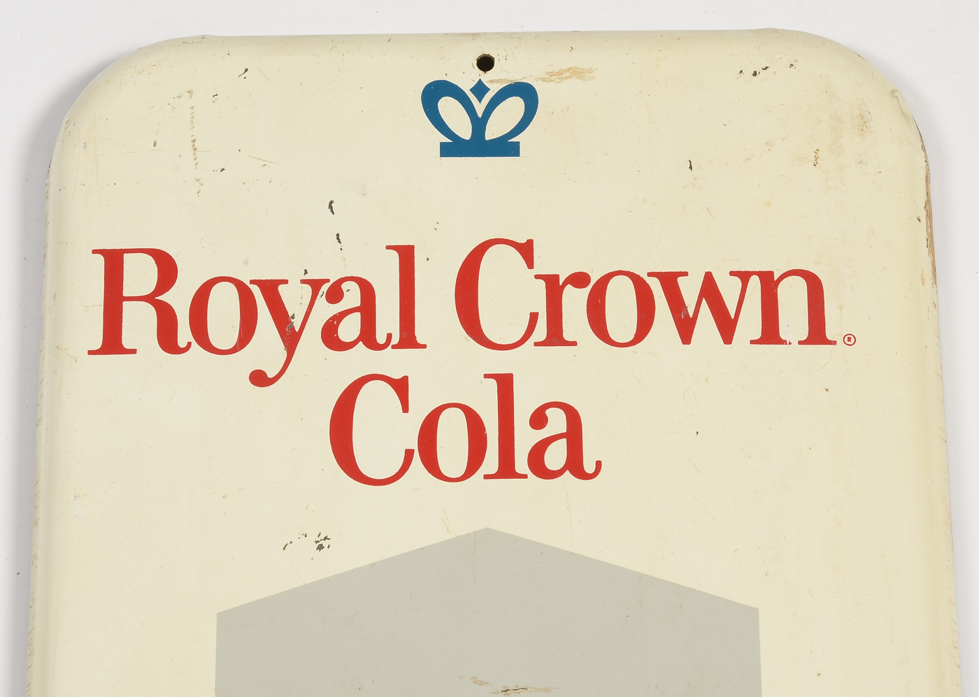 Vintage Royal Crown Metal Sign and Thermometer