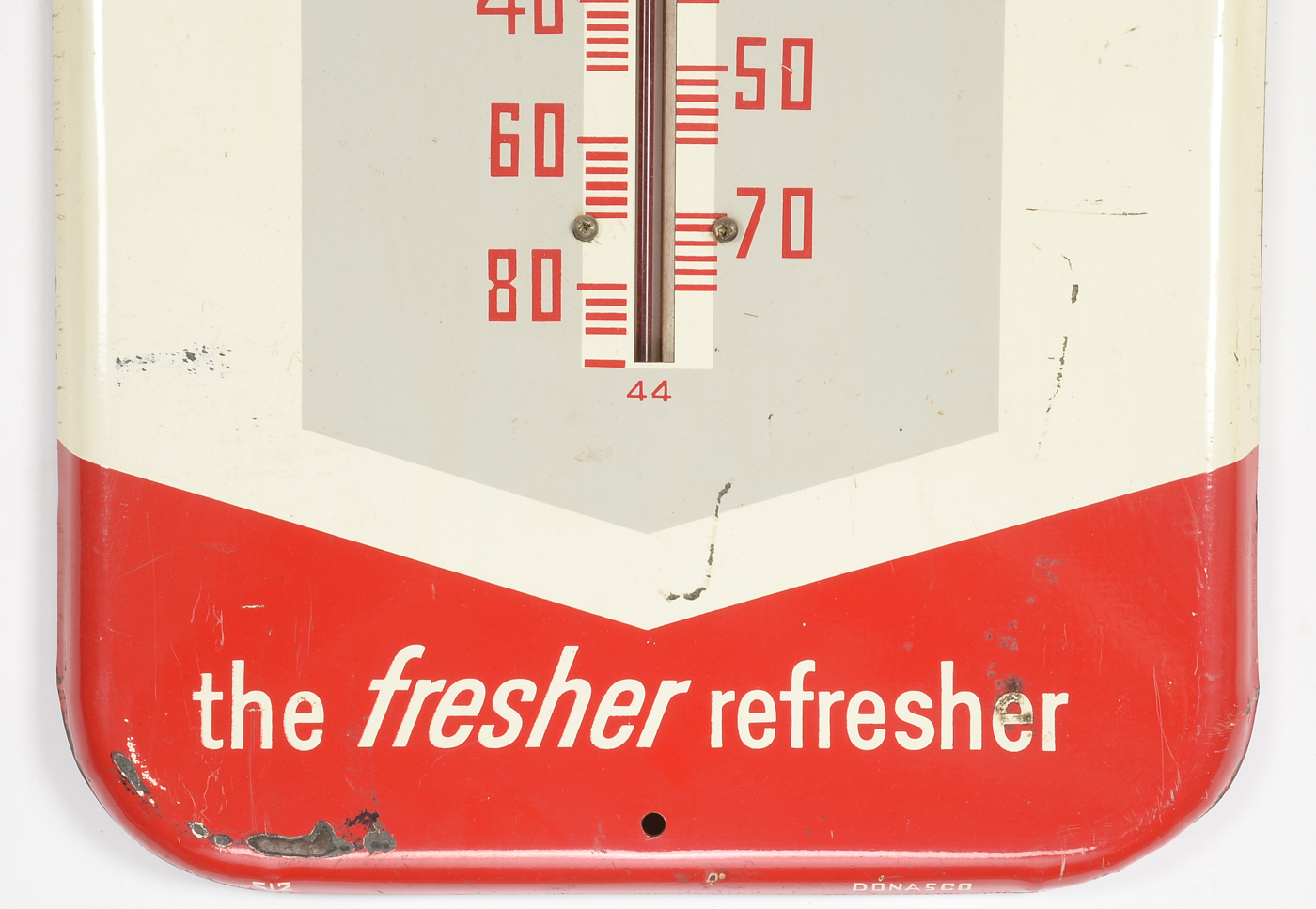 Vintage Royal Crown Metal Sign and Thermometer