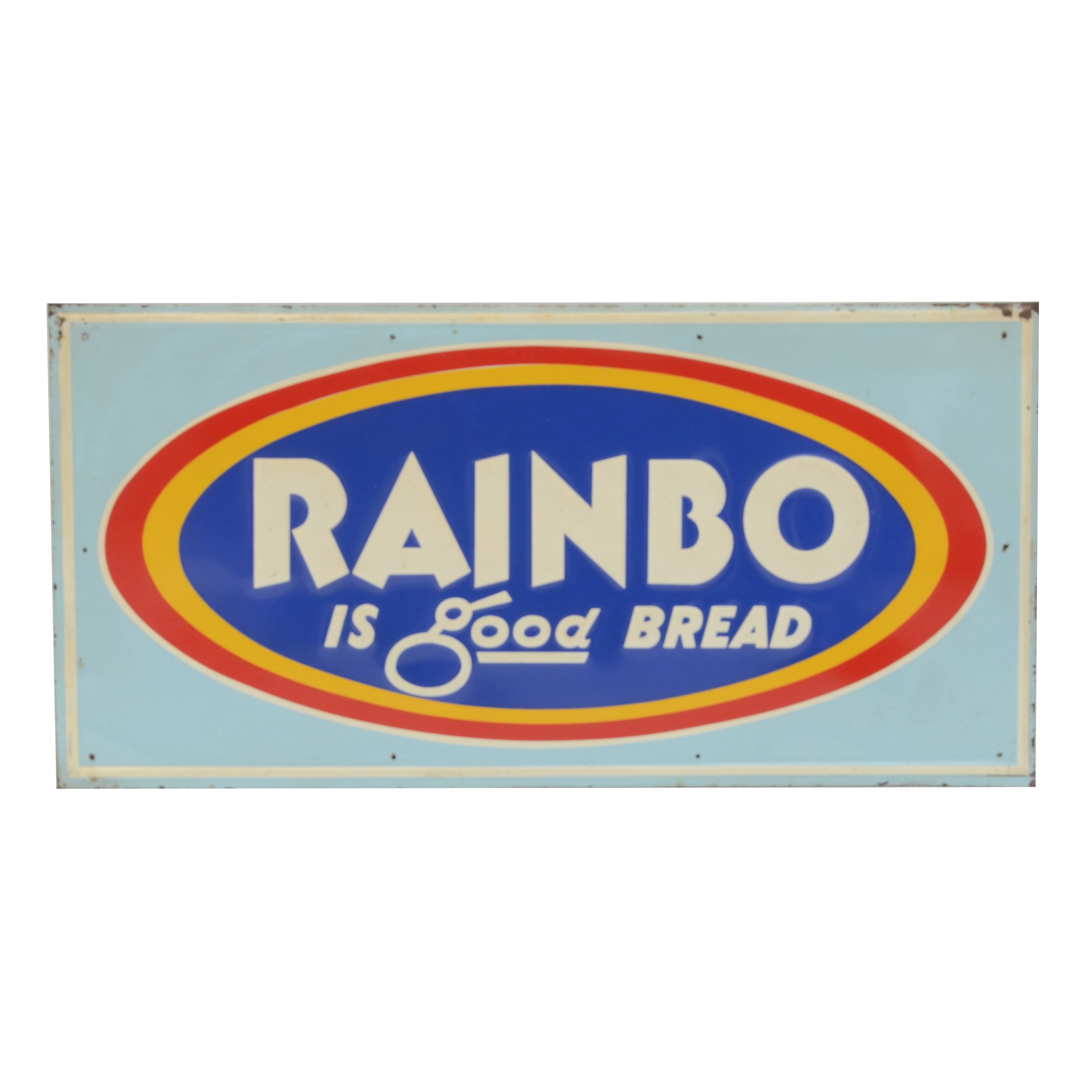 Vintage Rainbo Bread Metal Sign