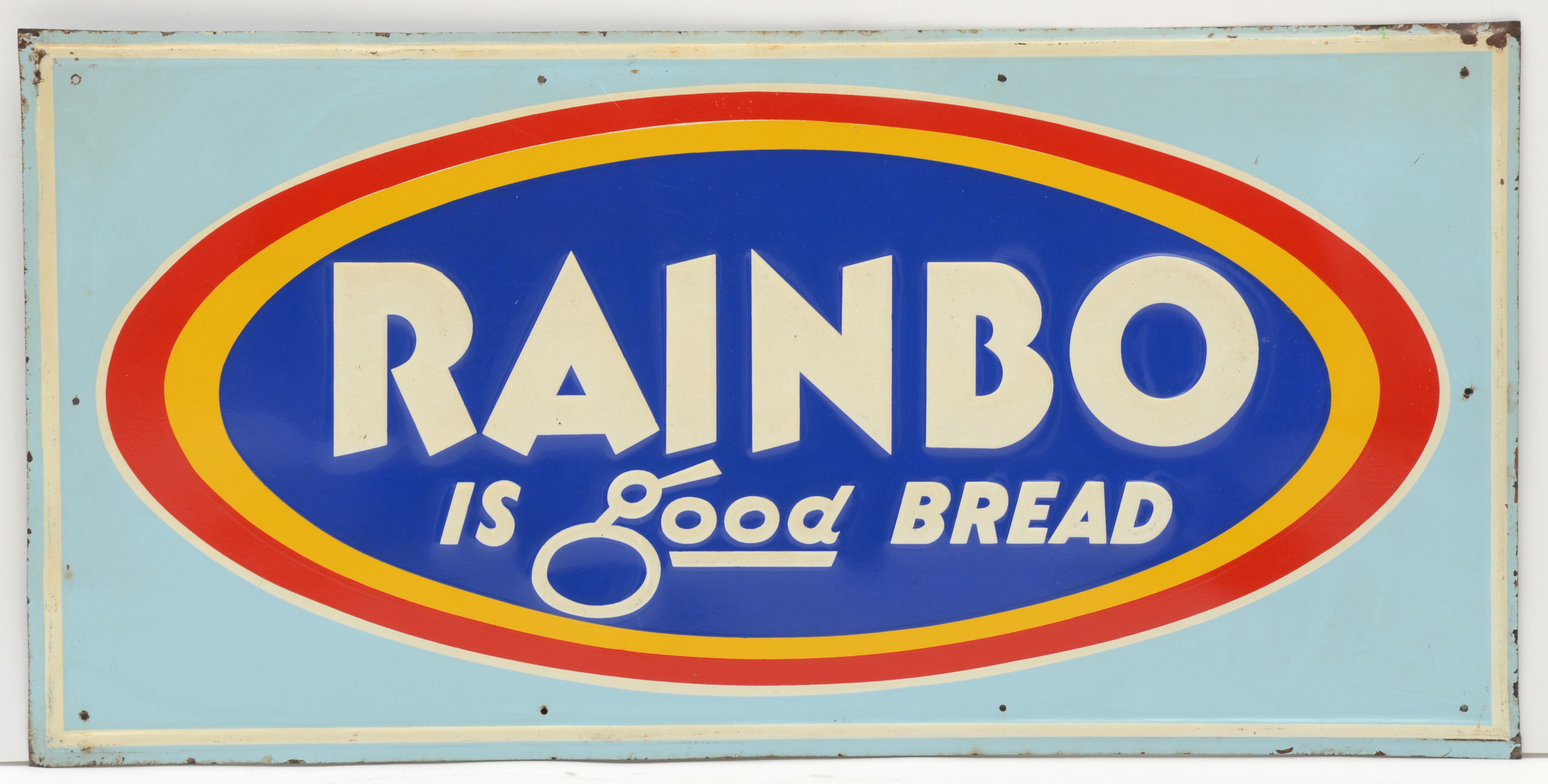 Vintage Rainbo Bread Metal Sign
