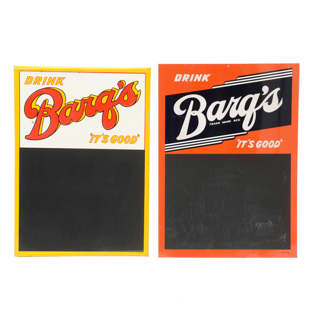 Vintage Barq's Root Beer Advertisement Menu Boards