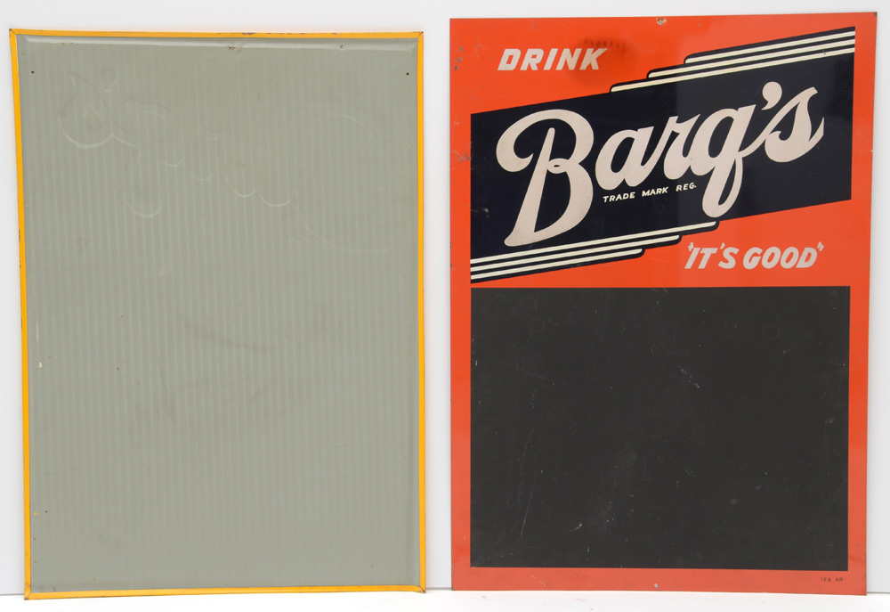 Vintage Barq's Root Beer Advertisement Menu Boards