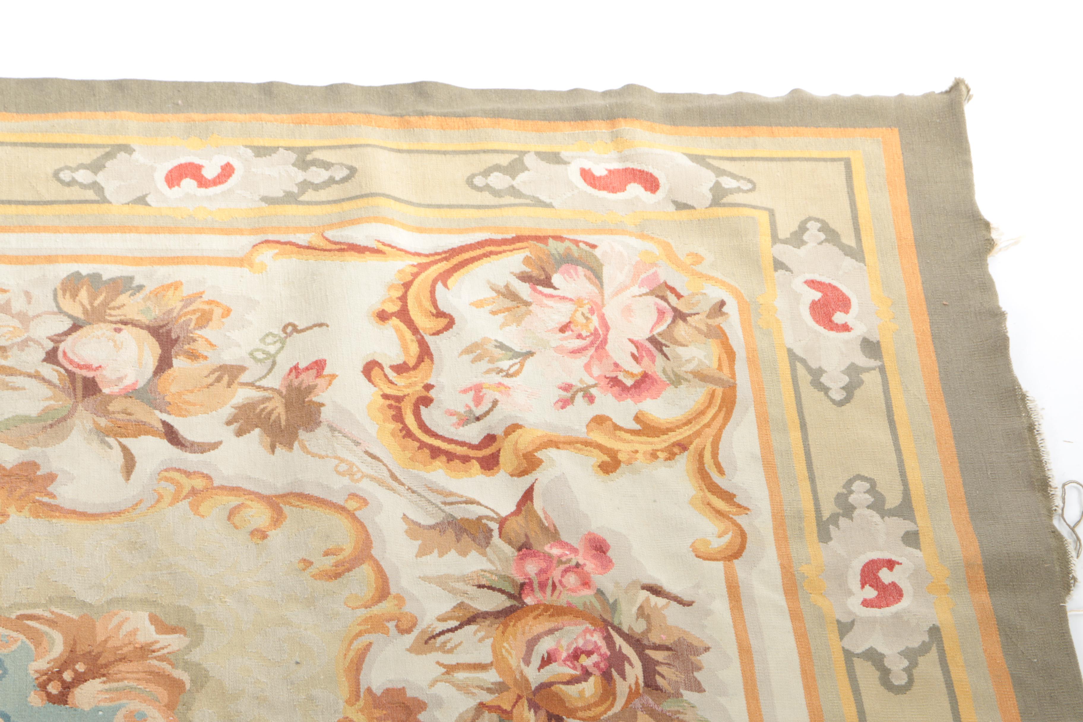 Handmade Aubusson-Style Area Rug