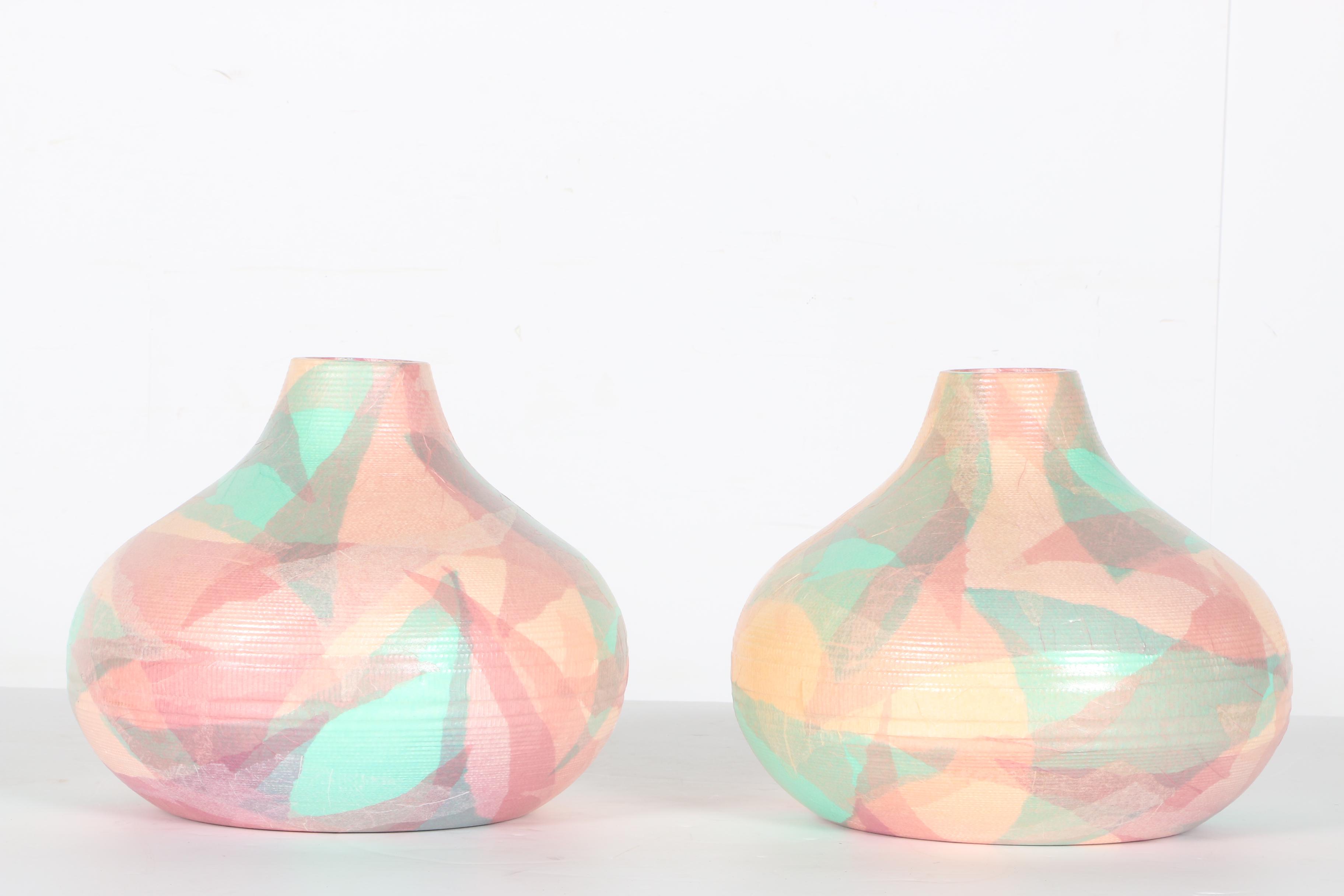 Collection of Signed Sonia Knasin Corrugated Paper Vessels