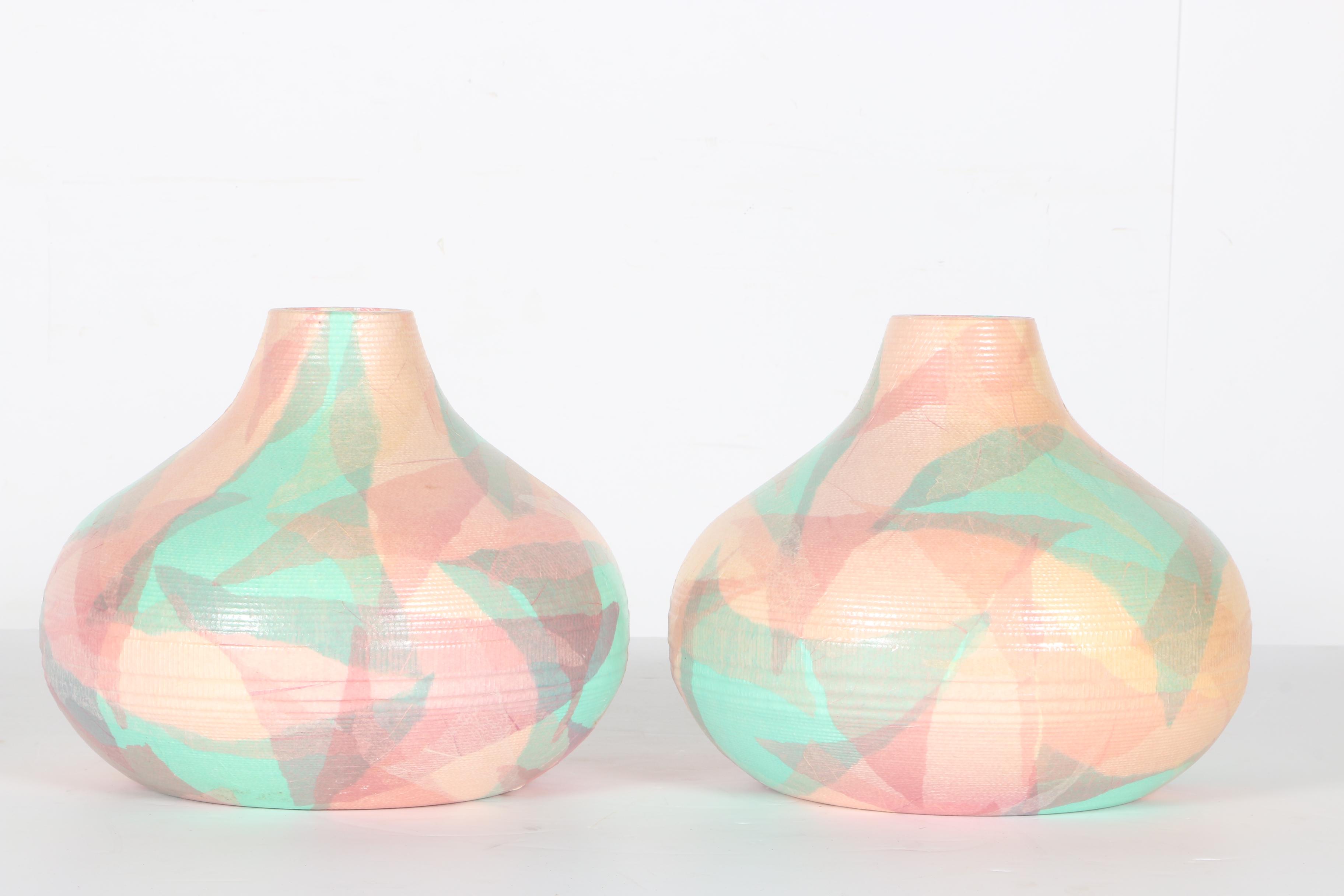 Collection of Signed Sonia Knasin Corrugated Paper Vessels