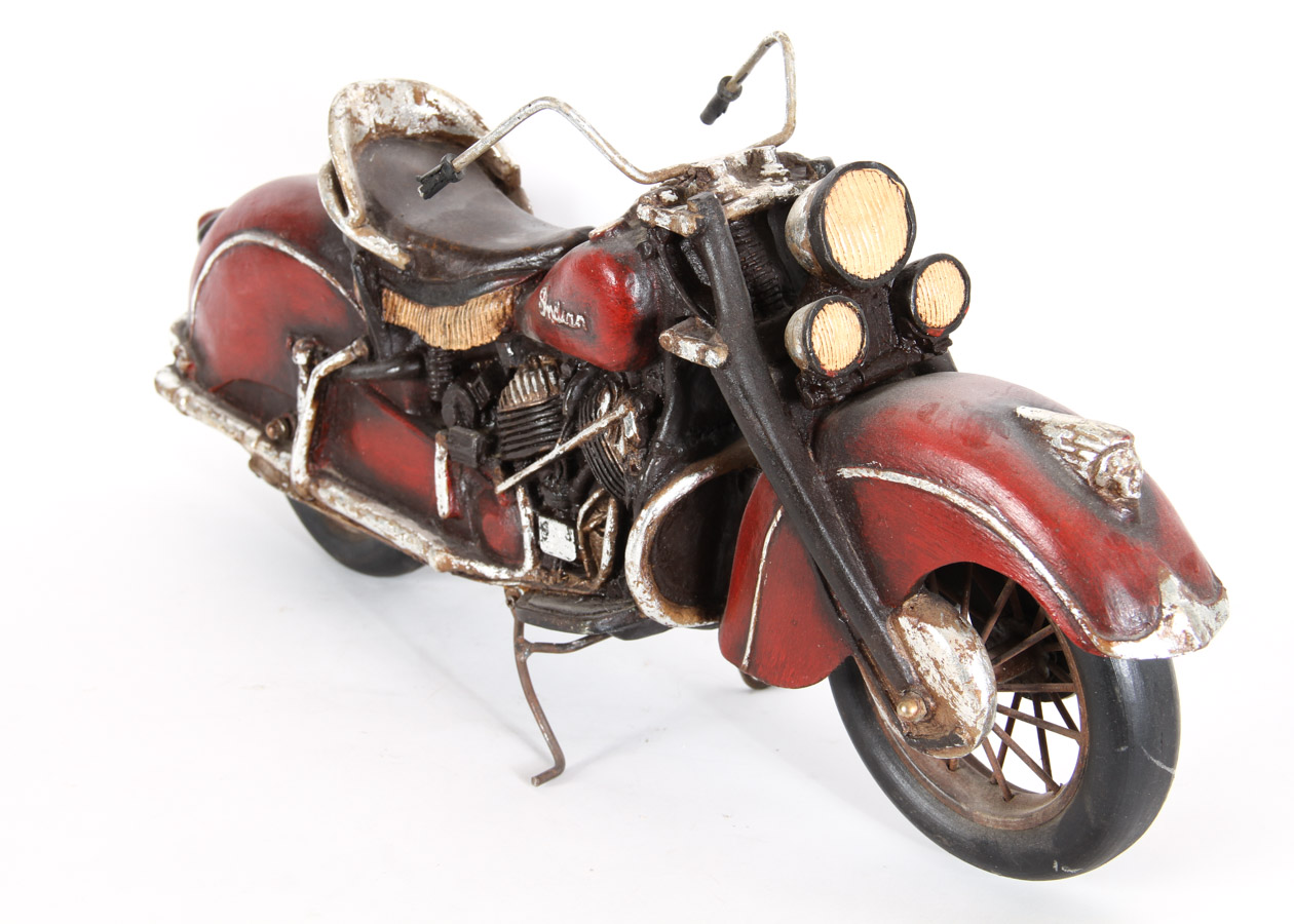 Vintage Indian Motorcycle Sculpture