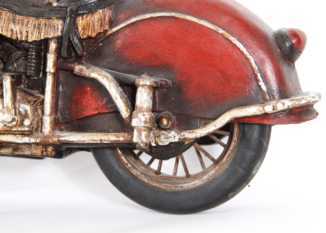 Vintage Indian Motorcycle Sculpture