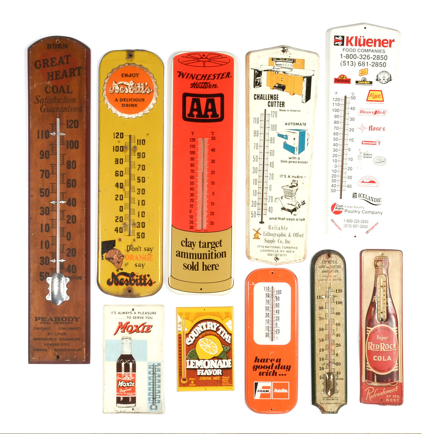 Advertisement Thermometer Collection