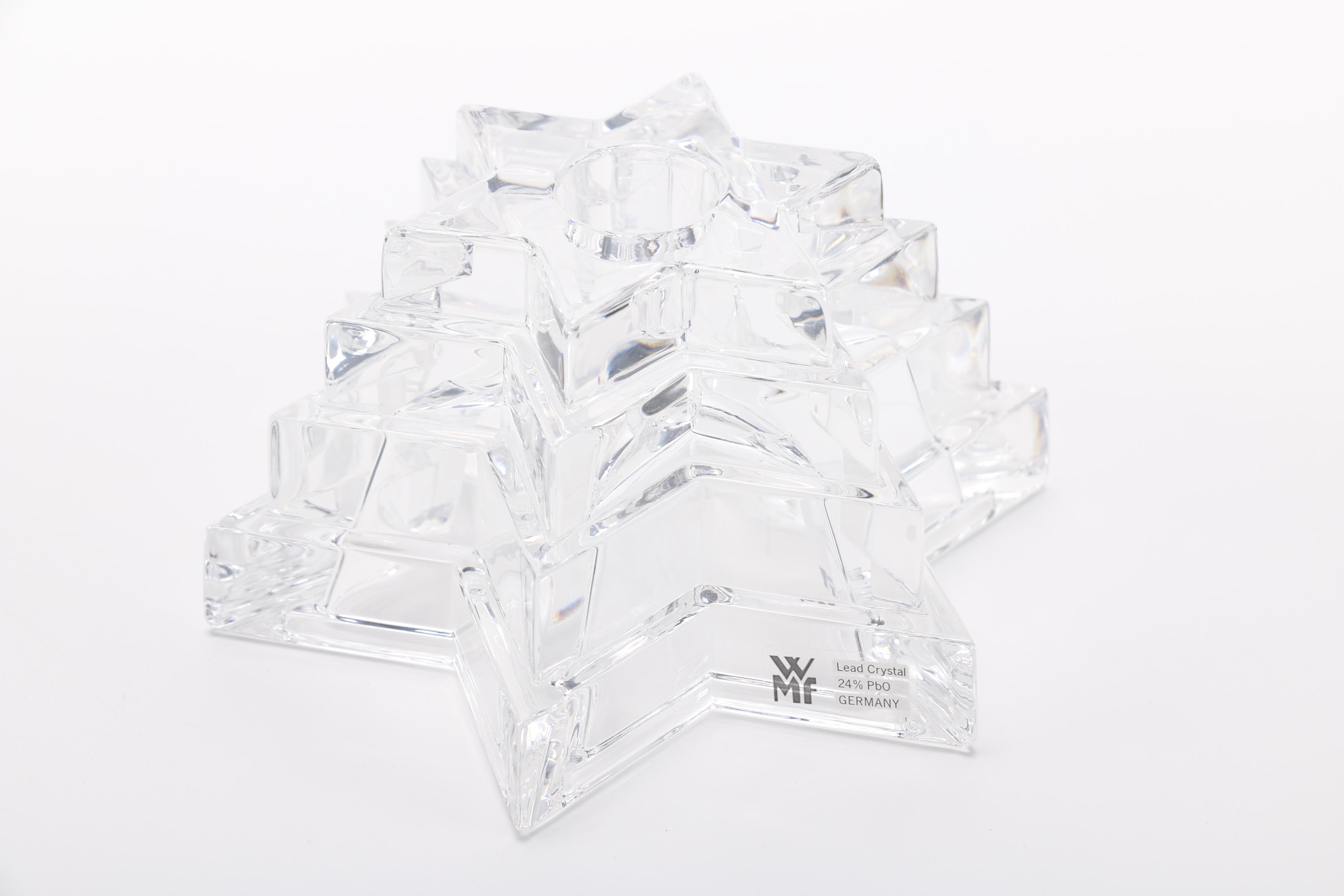 Württembergische Metallwarenfabrik Lead Crystal Candleholders