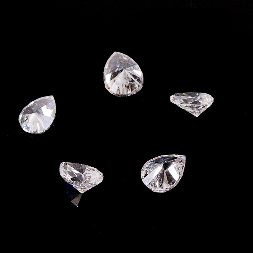 0.70 CTW Loose Pear Diamonds