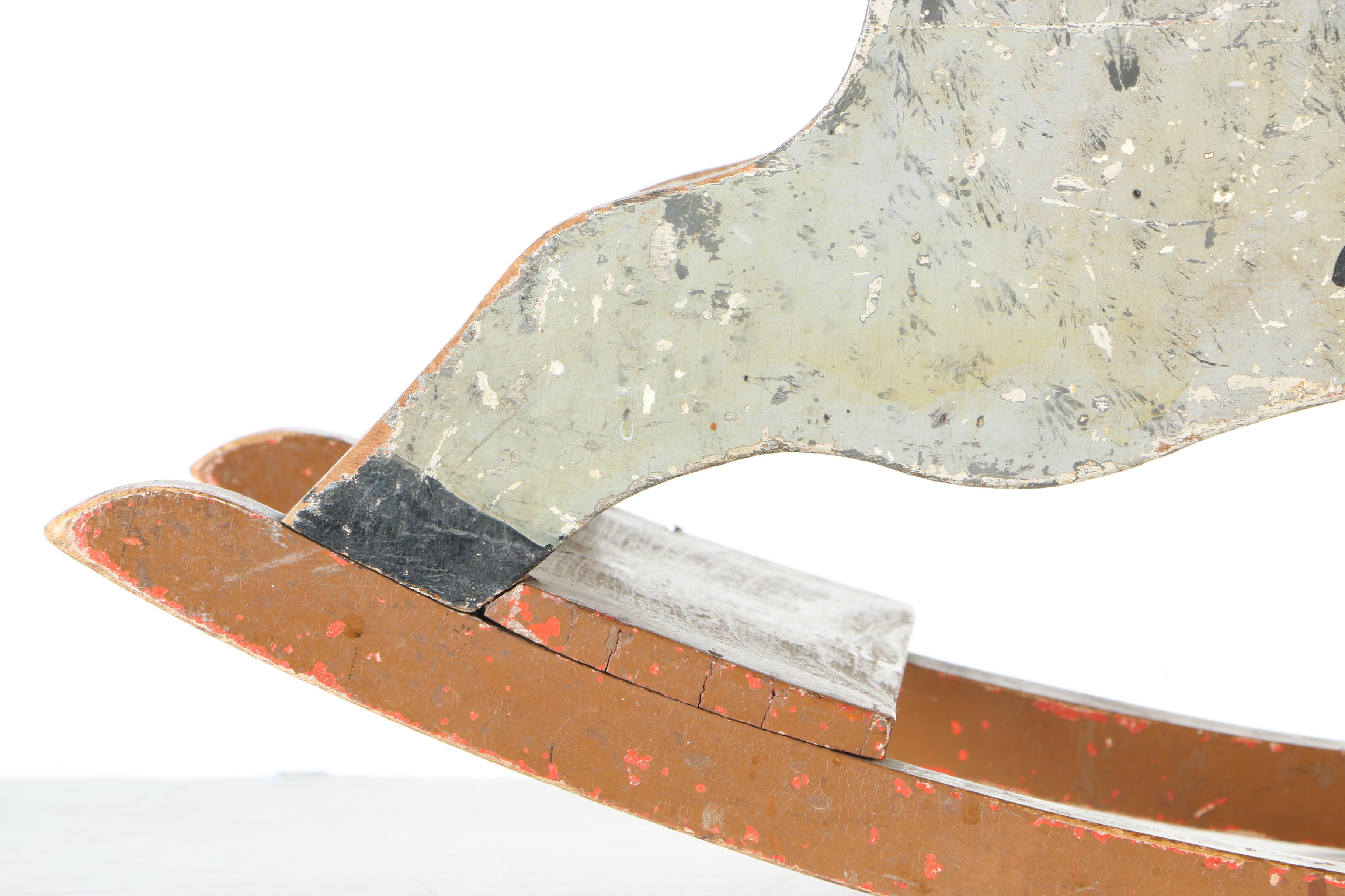 R. J. Benson Gray Wooden Rocking Horse