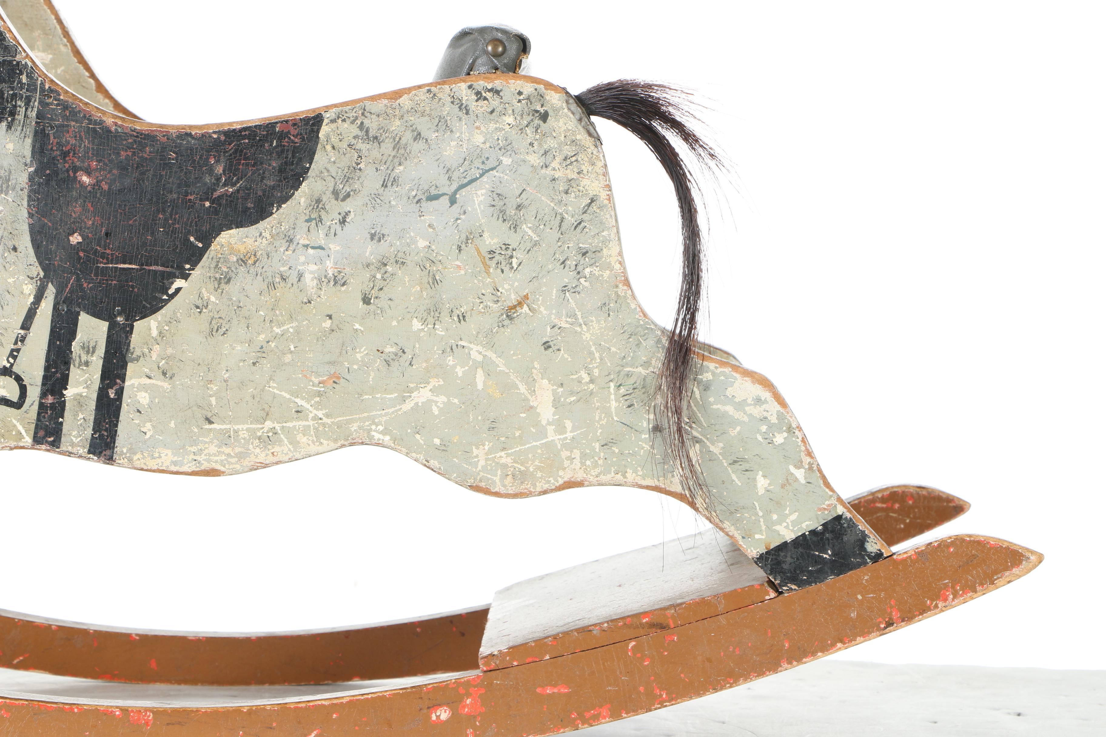 R. J. Benson Gray Wooden Rocking Horse