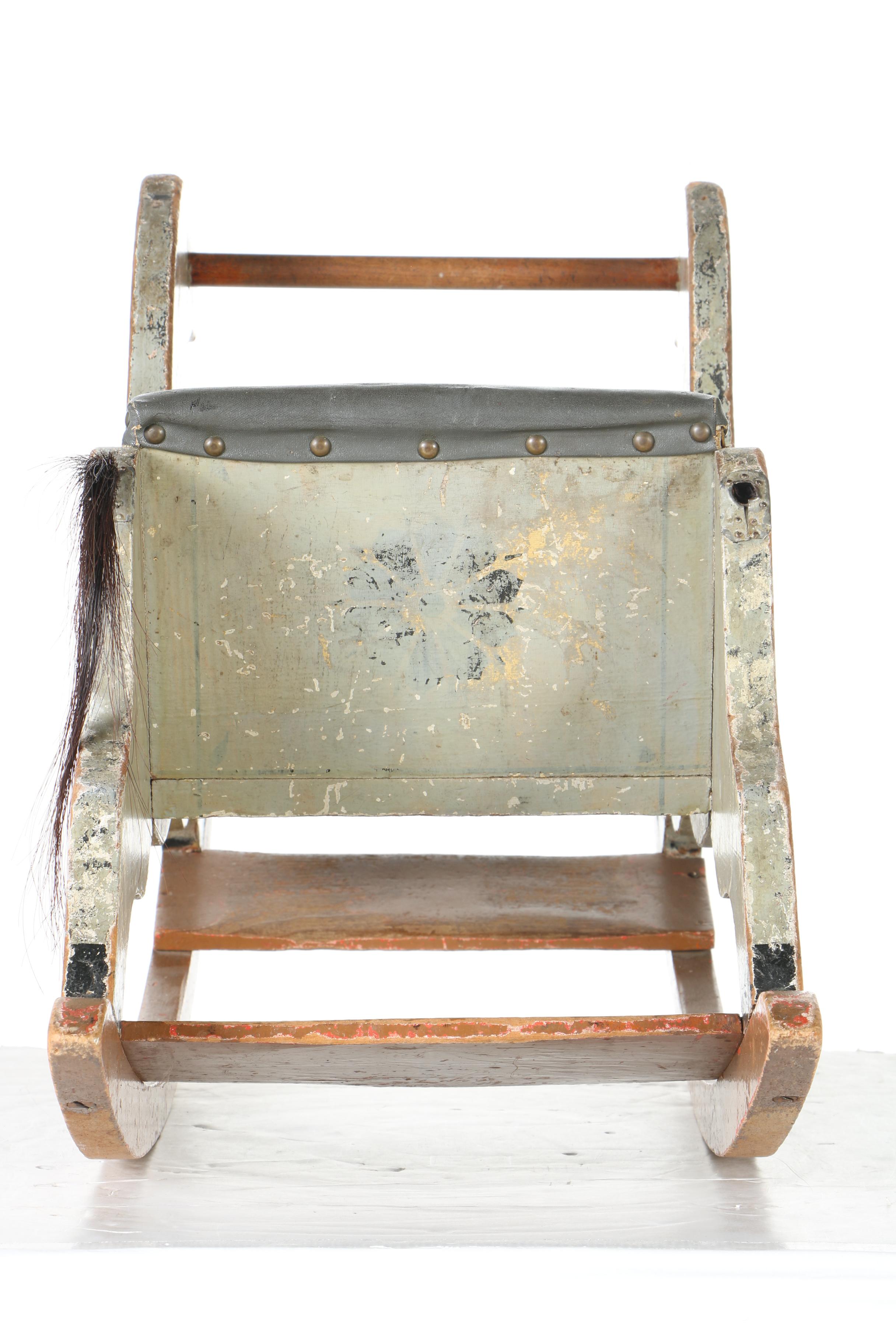 R. J. Benson Gray Wooden Rocking Horse