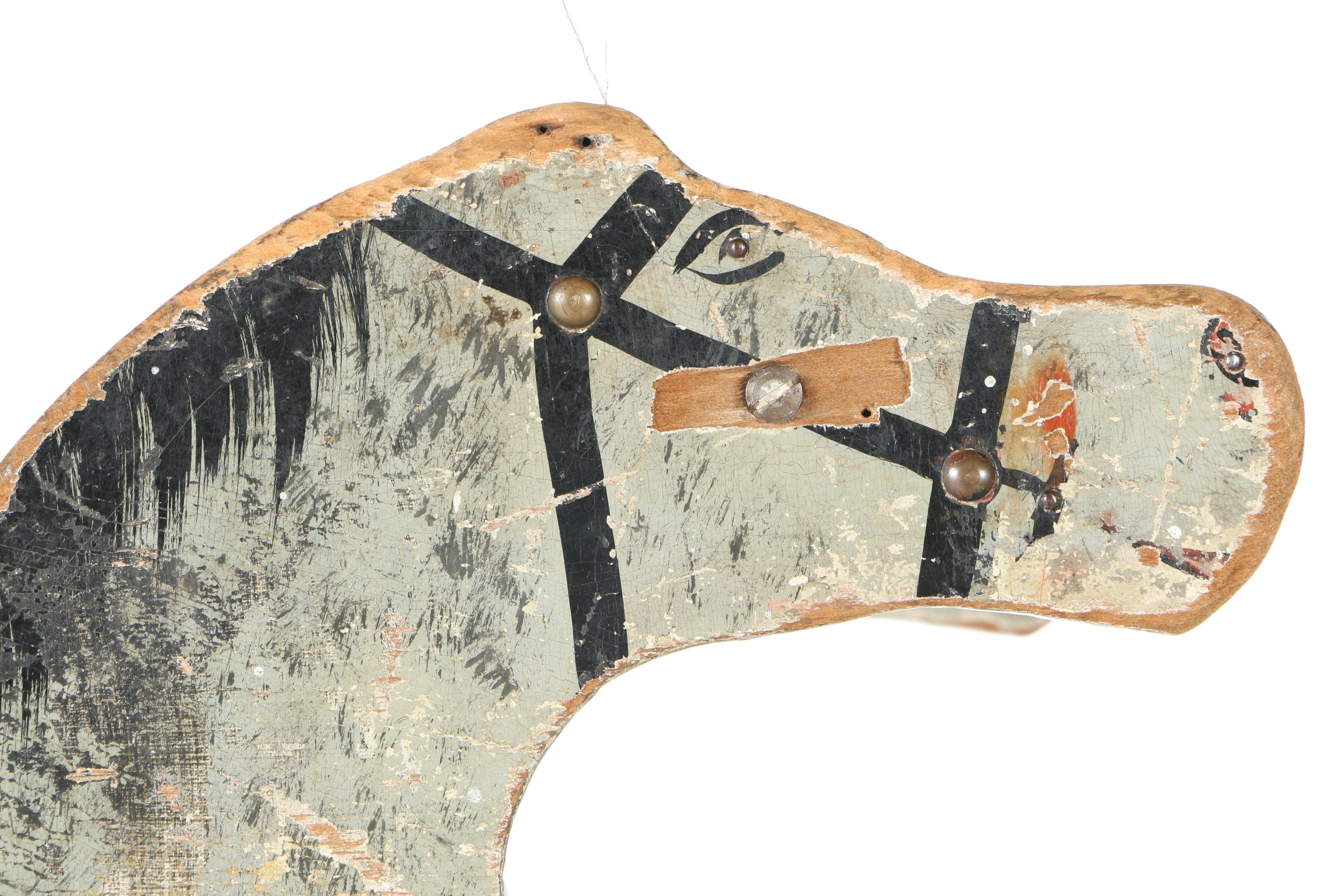 R. J. Benson Gray Wooden Rocking Horse