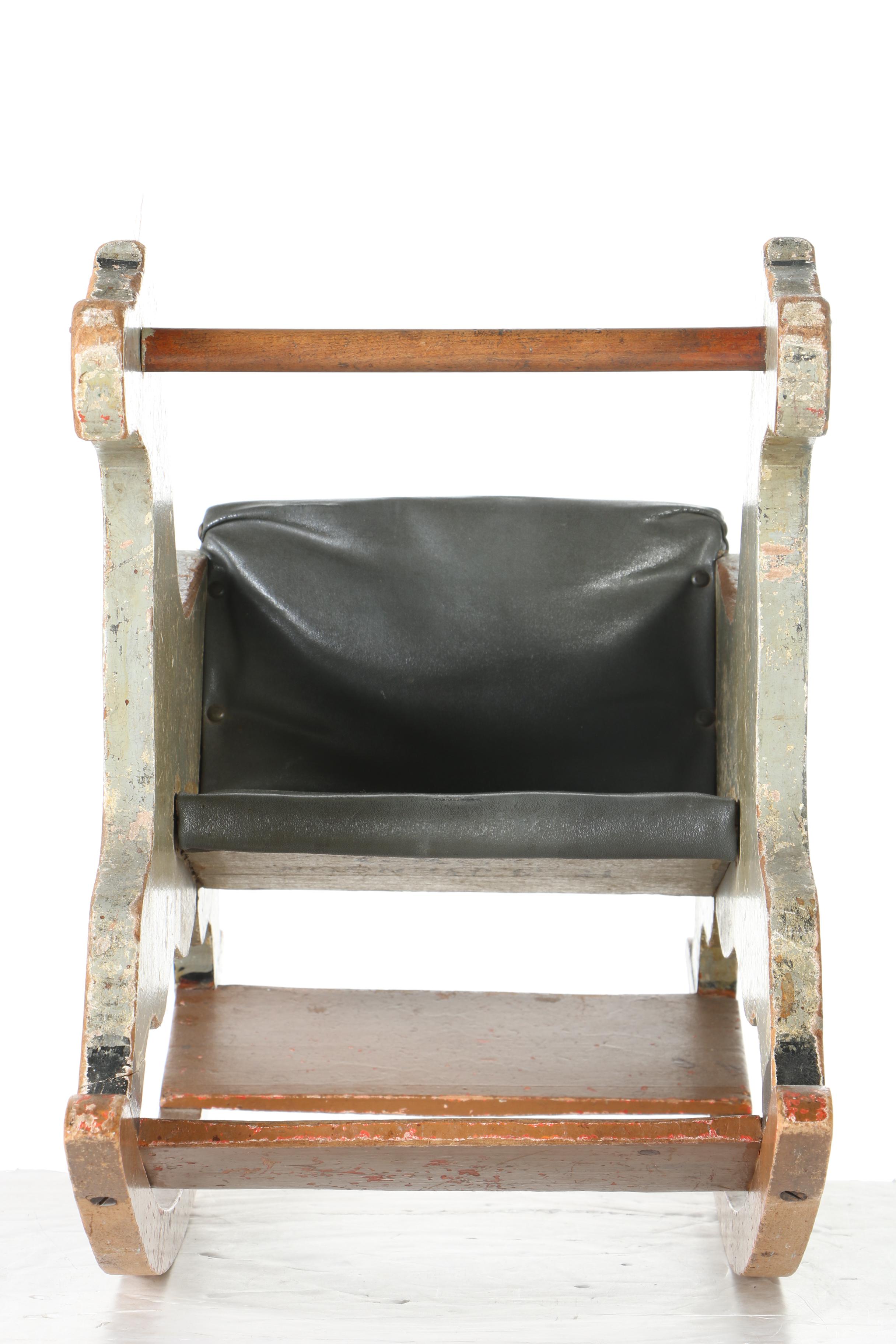 R. J. Benson Gray Wooden Rocking Horse