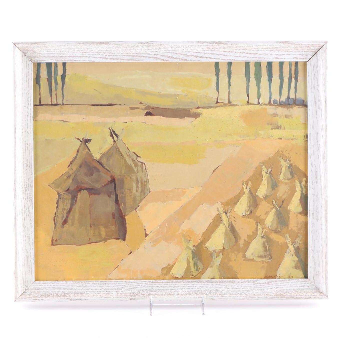 Amassian Oil Painting of Tribal Yurts