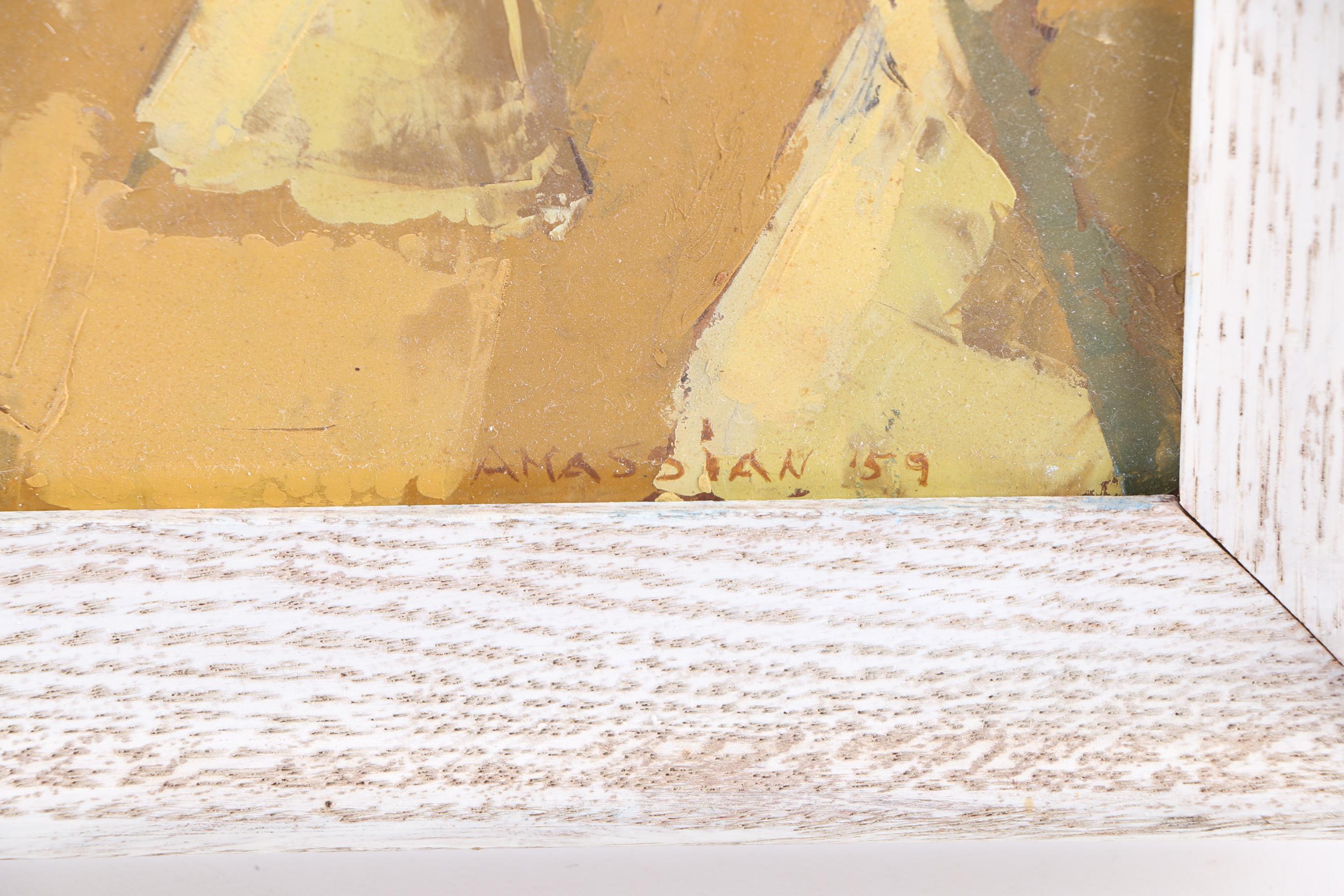 Amassian Oil Painting of Tribal Yurts