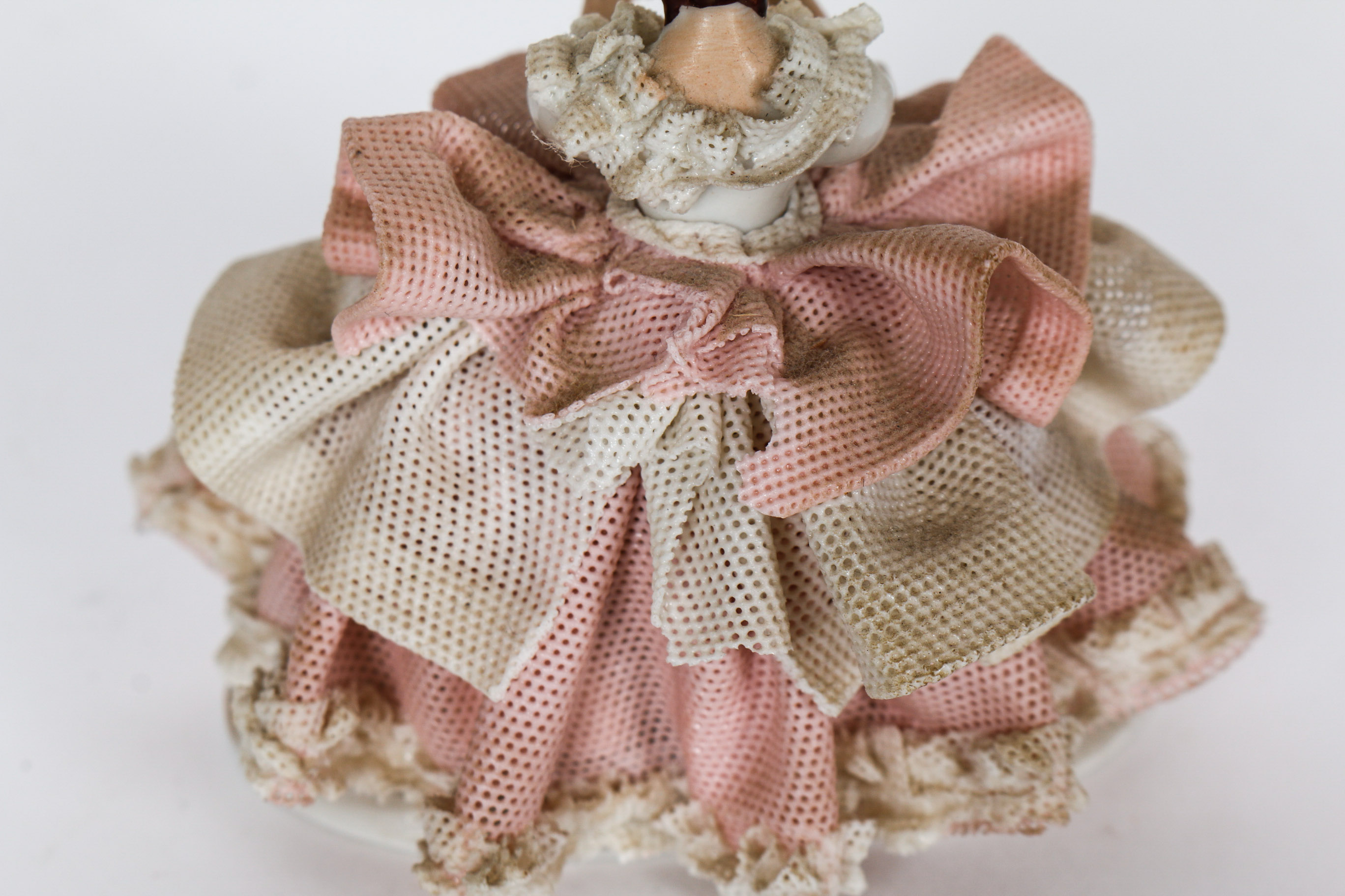 Pair of Porcelain Lace Figurines including Dresden